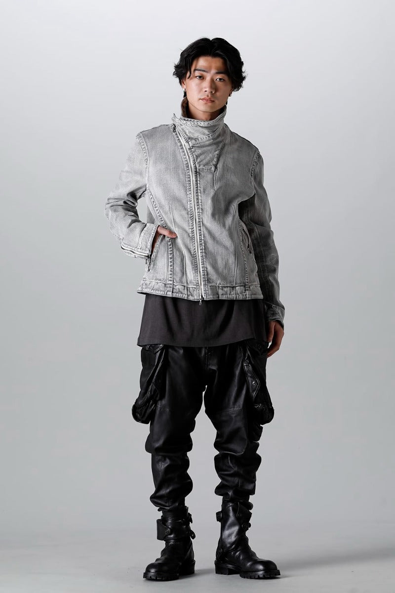 Lamb Leather Gas Mask Cargo Pants