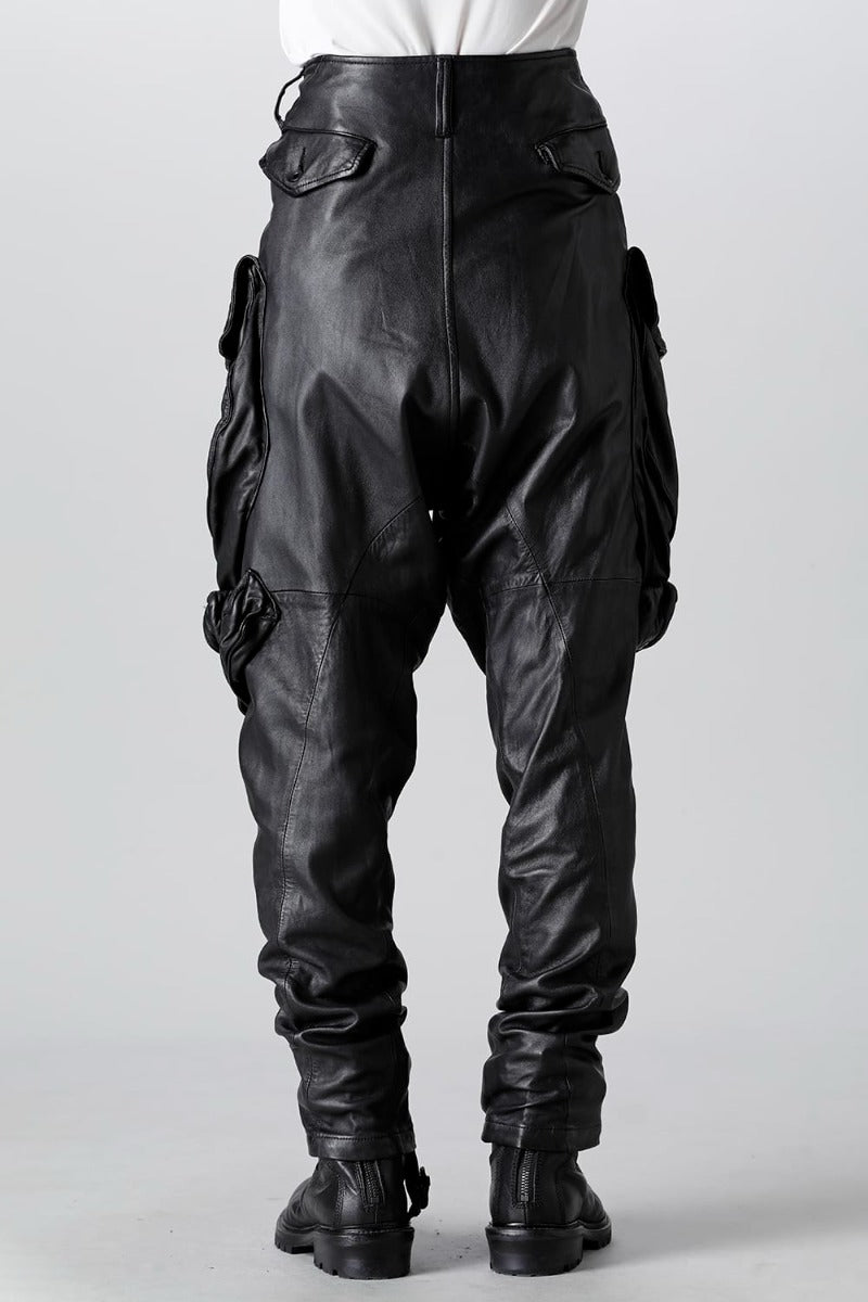 Lamb Leather Gas Mask Cargo Pants