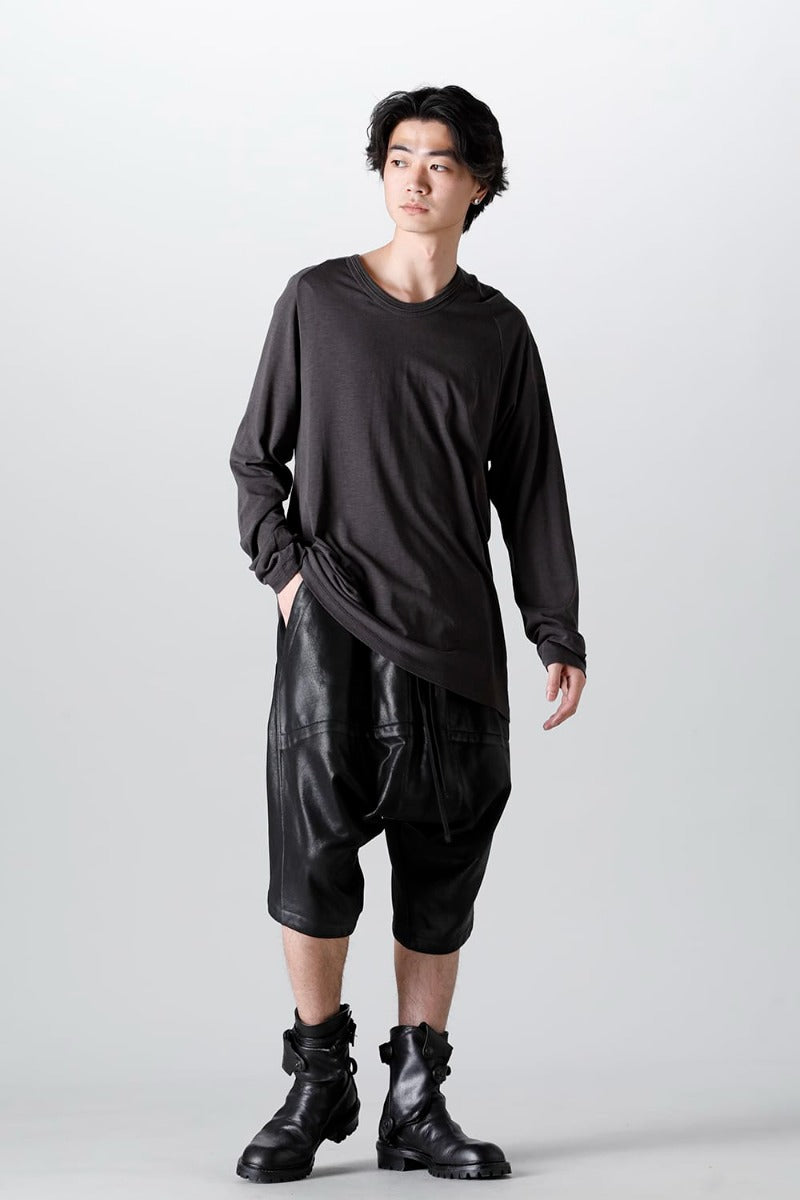 Cotton Sweat Coated Seamed Short Pants