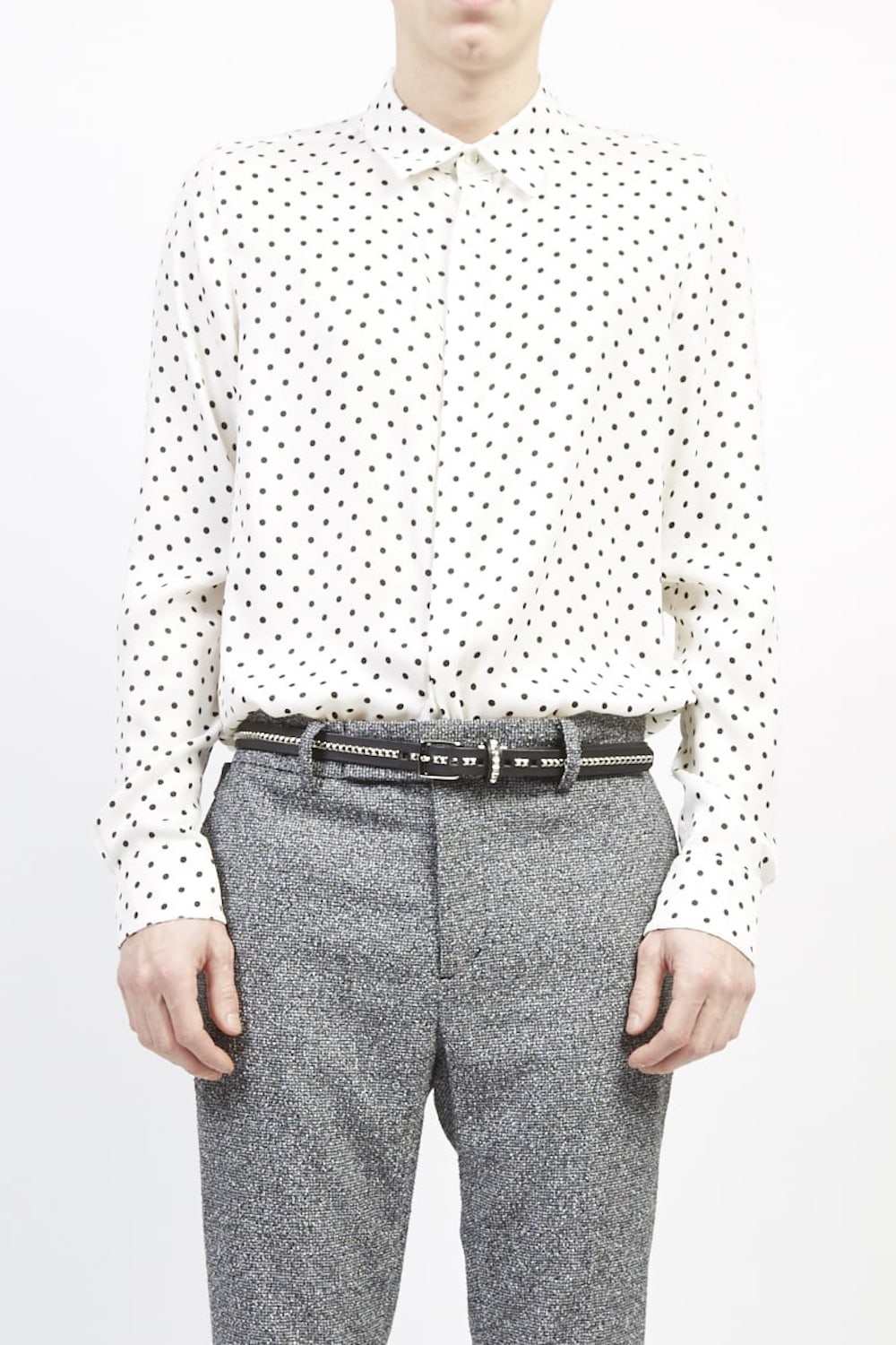 Dot print shirt Off White × Black