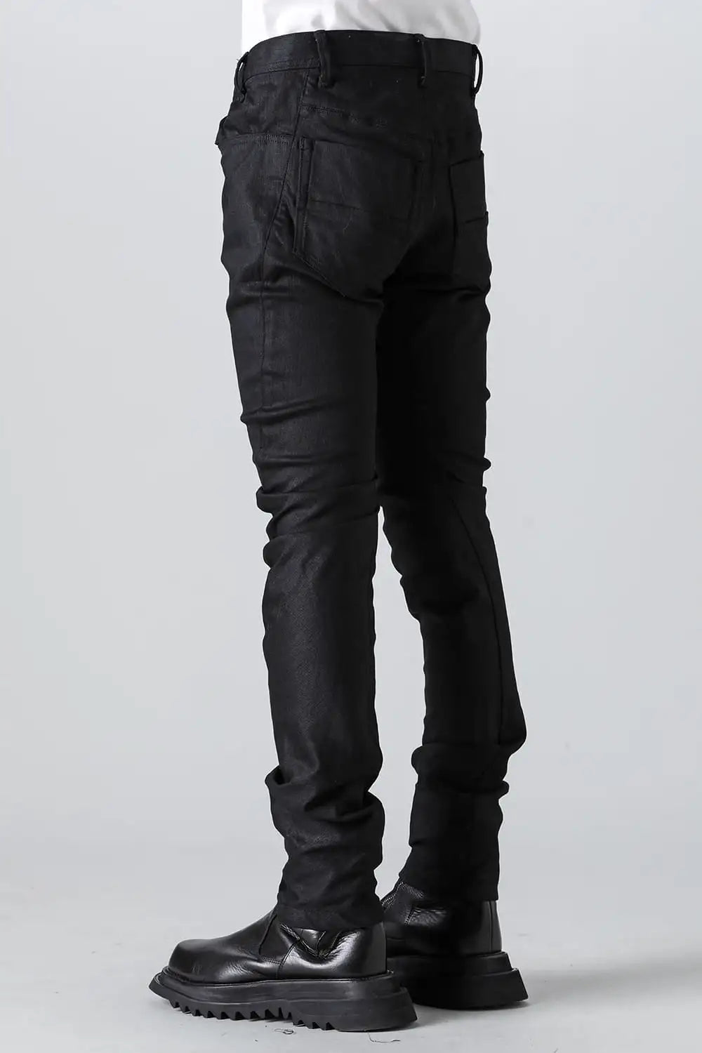 10.5oz Stretch Denim Skinny Pants Black