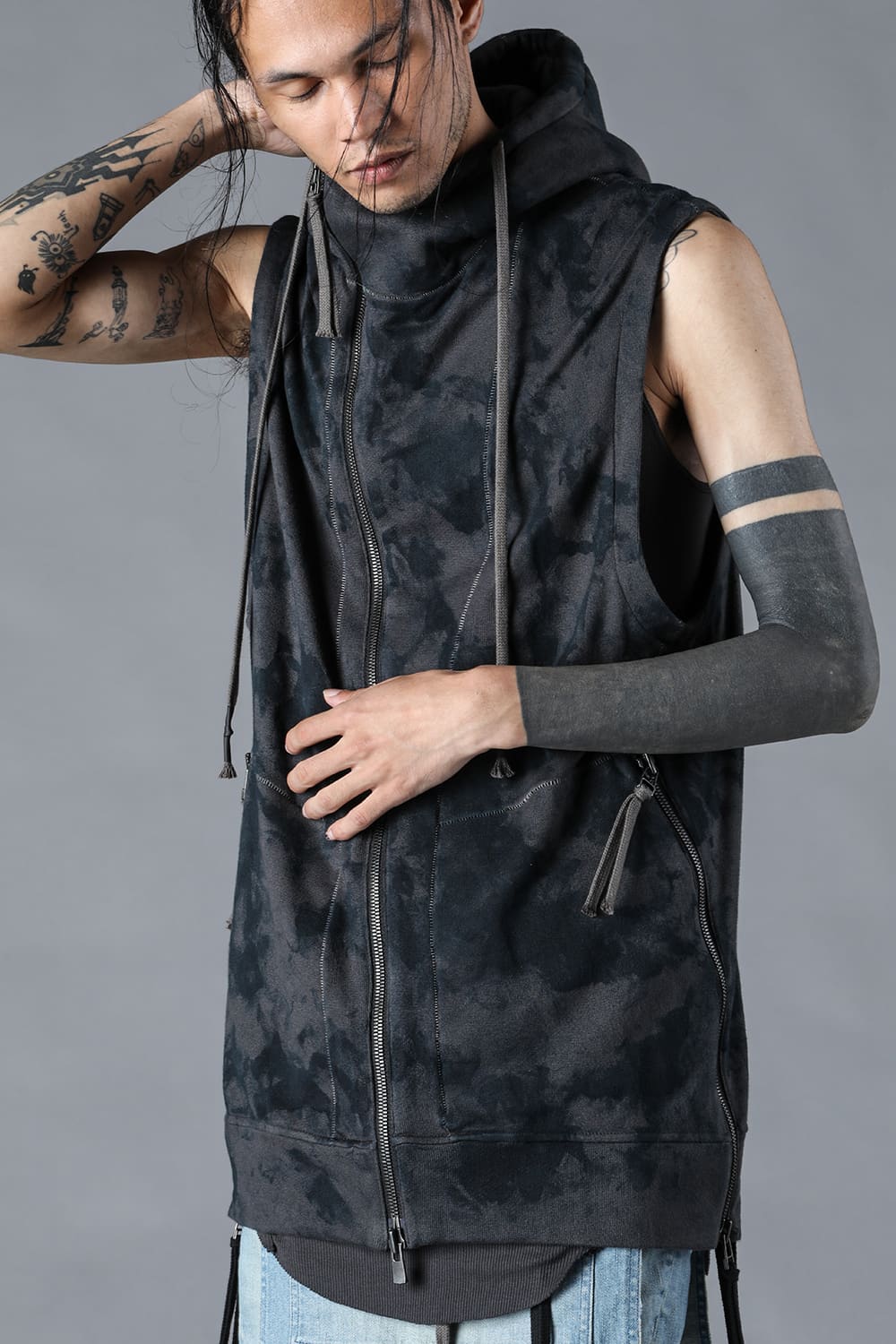 Untwisted Fleece-Line Coate Hooded Vest