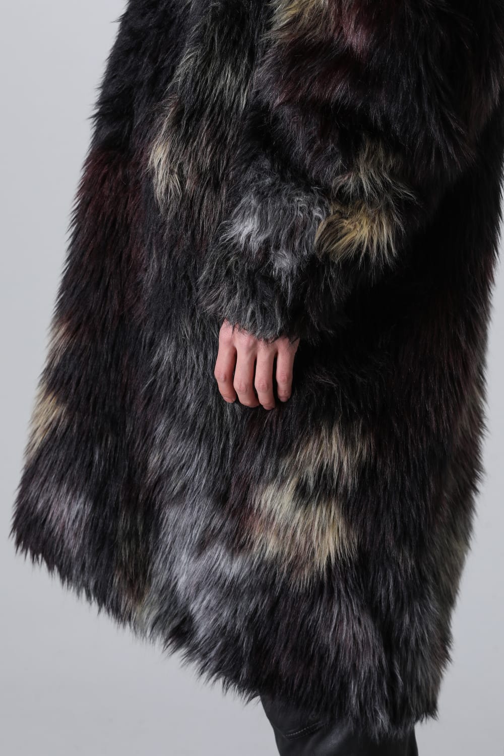 Modacrylic Jacquard Fur Coat