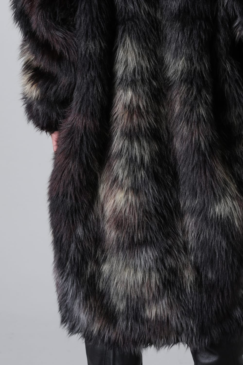 Modacrylic Jacquard Fur Coat
