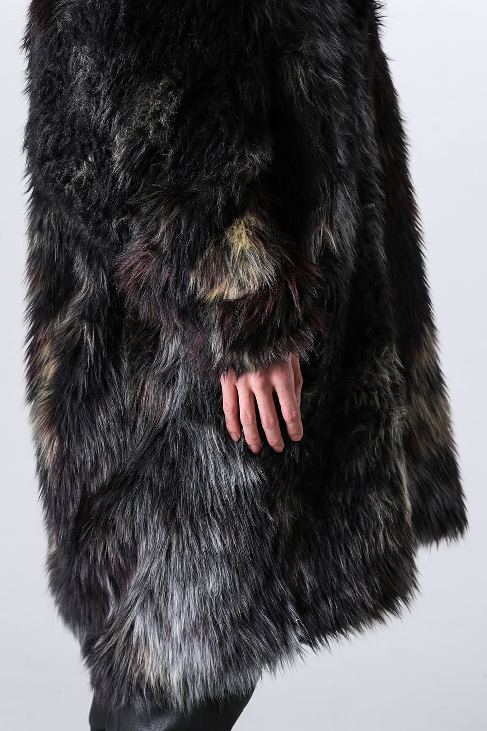 Modacrylic Jacquard Fur Coat