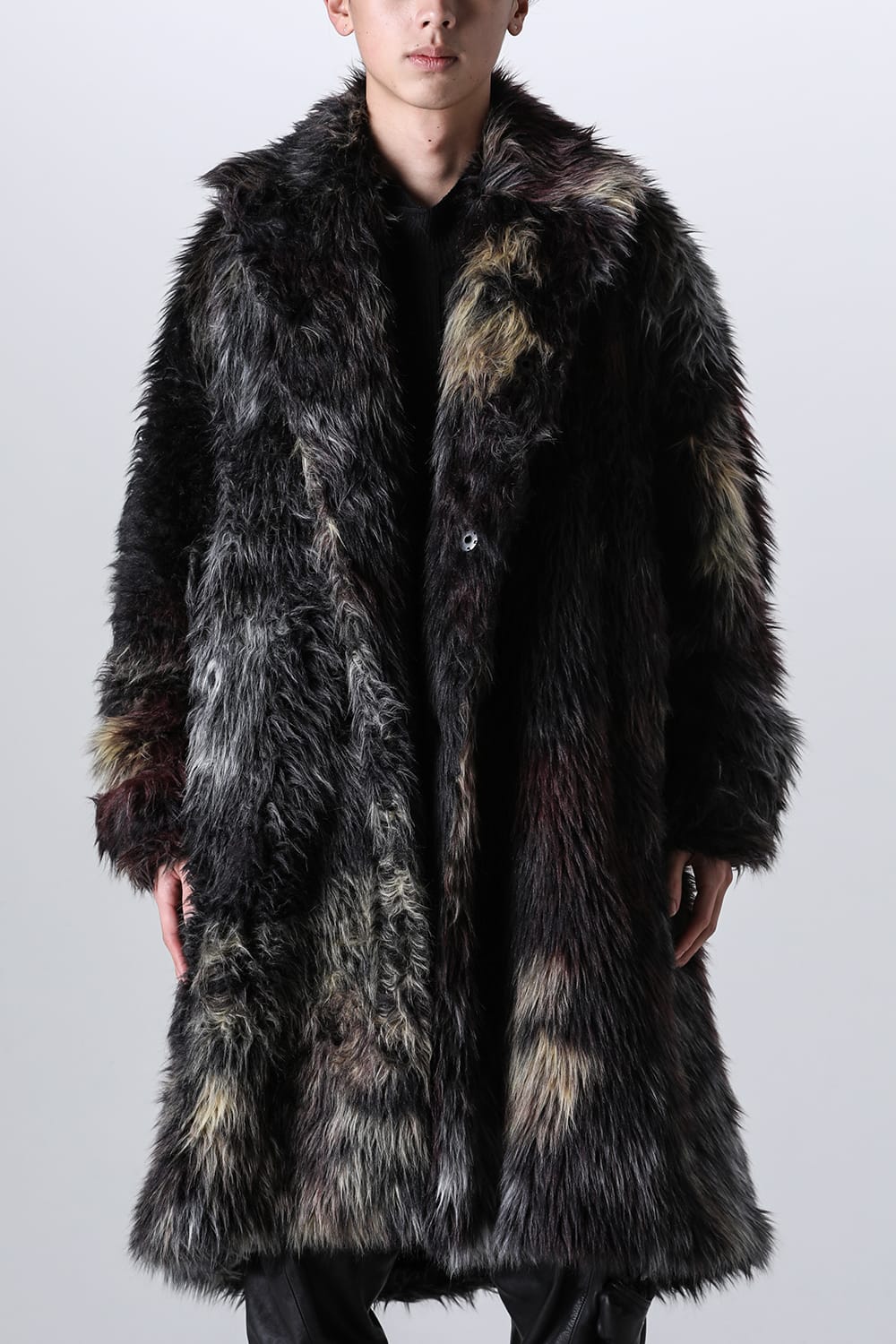 Modacrylic Jacquard Fur Coat