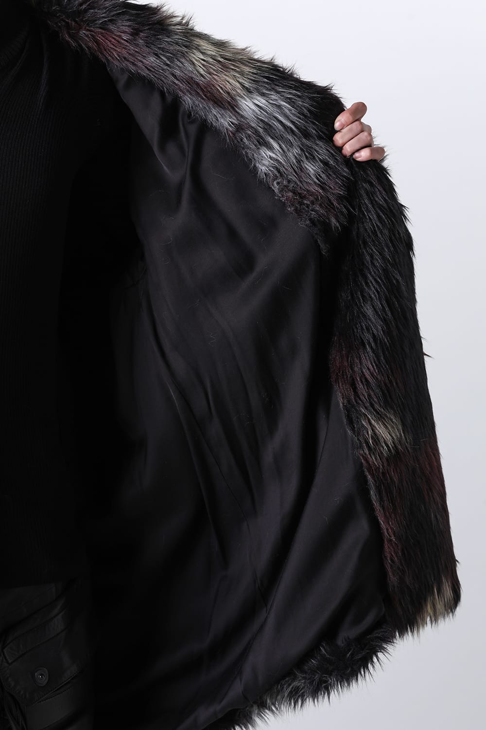 Modacrylic Jacquard Fur Coat