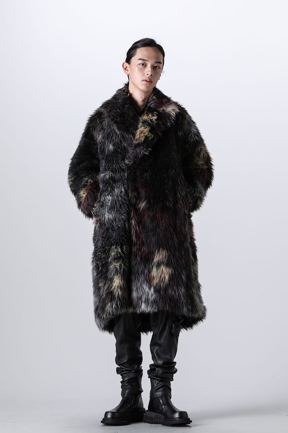 Modacrylic Jacquard Fur Coat