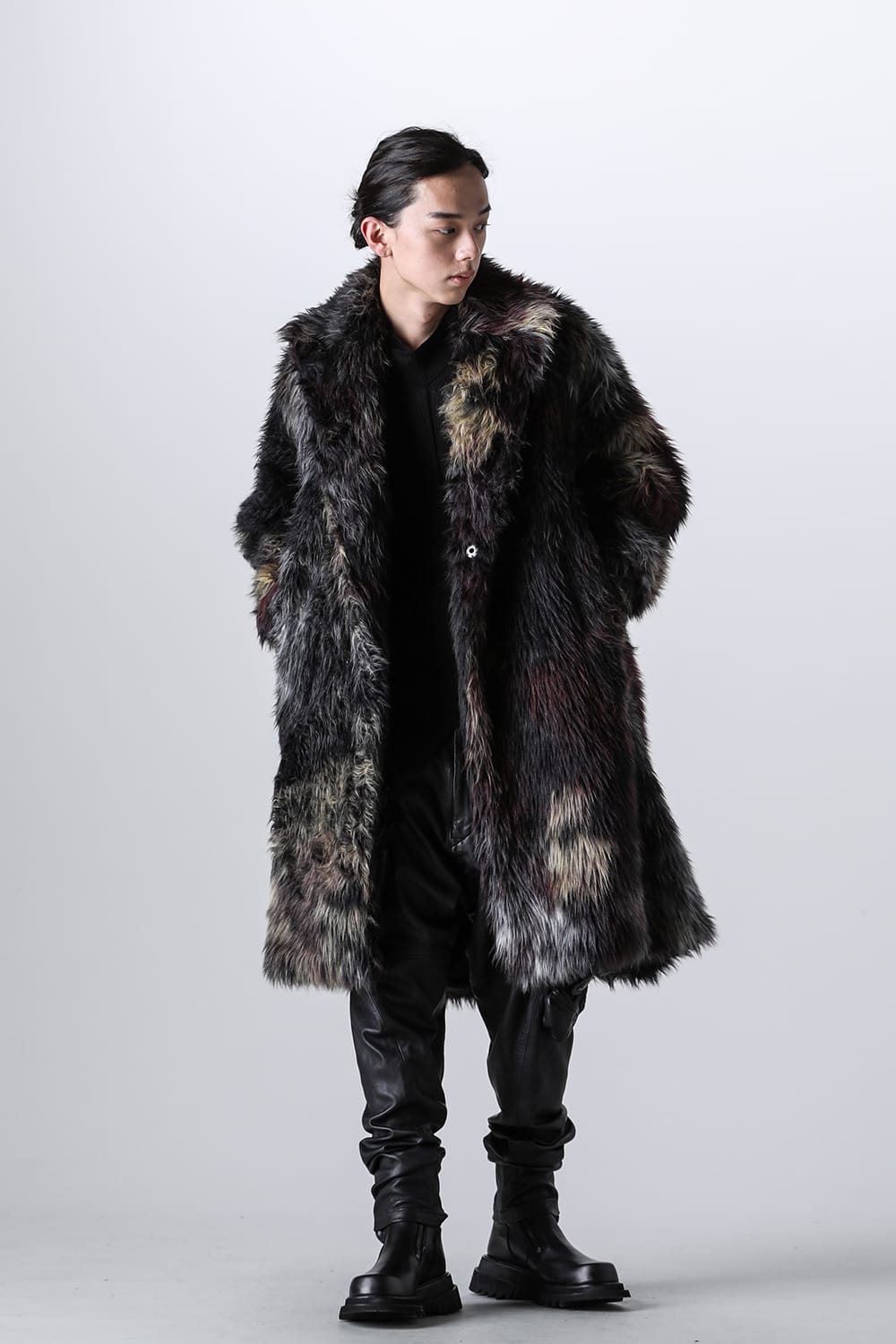 Modacrylic Jacquard Fur Coat