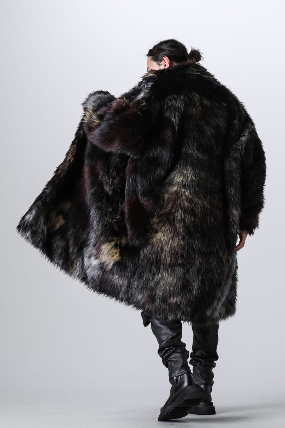 Modacrylic Jacquard Fur Coat
