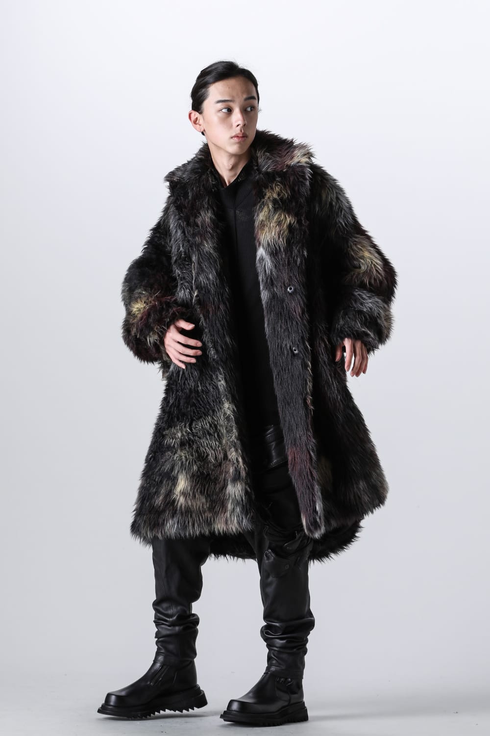 Modacrylic Jacquard Fur Coat