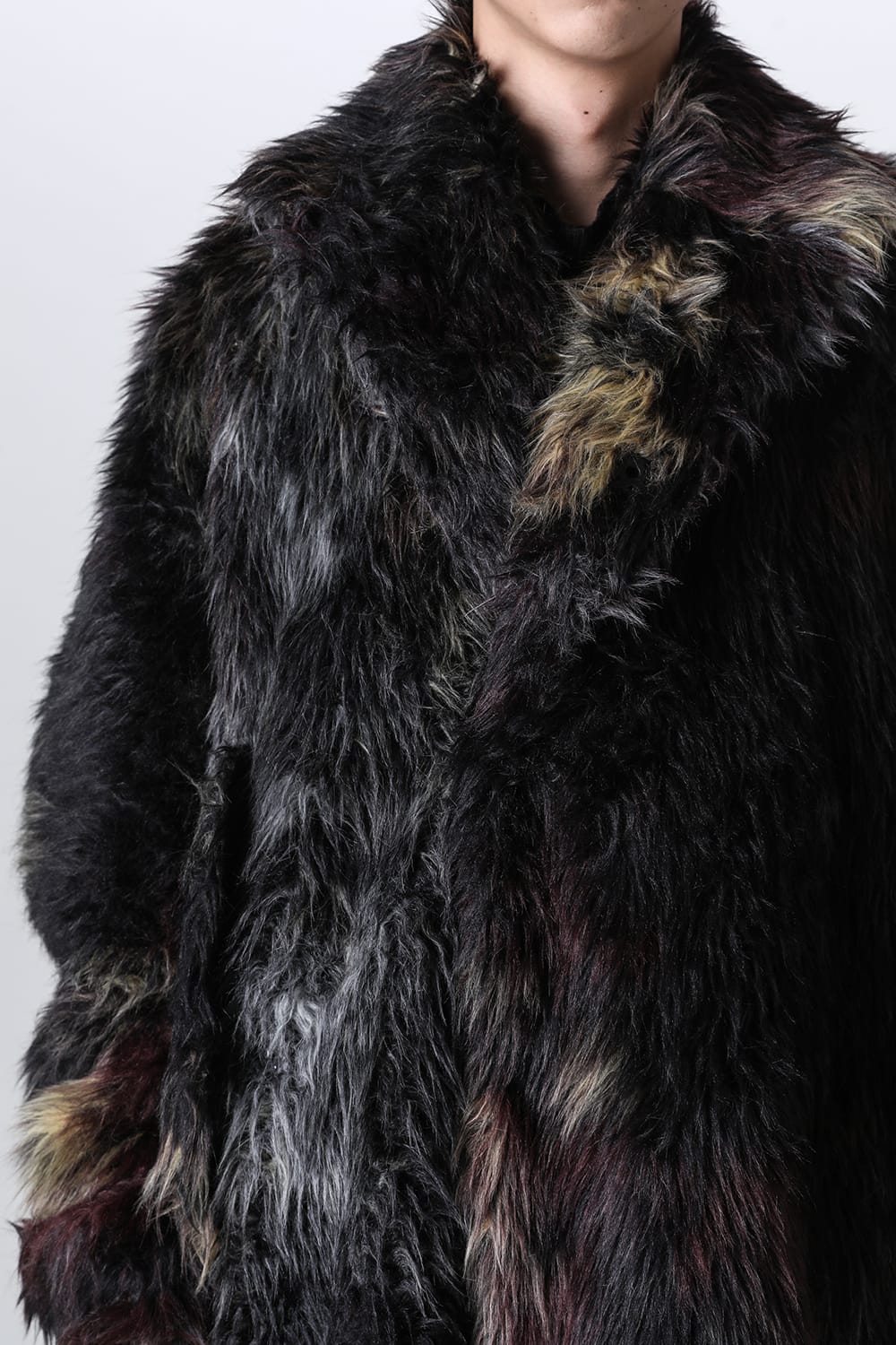Modacrylic Jacquard Fur Coat