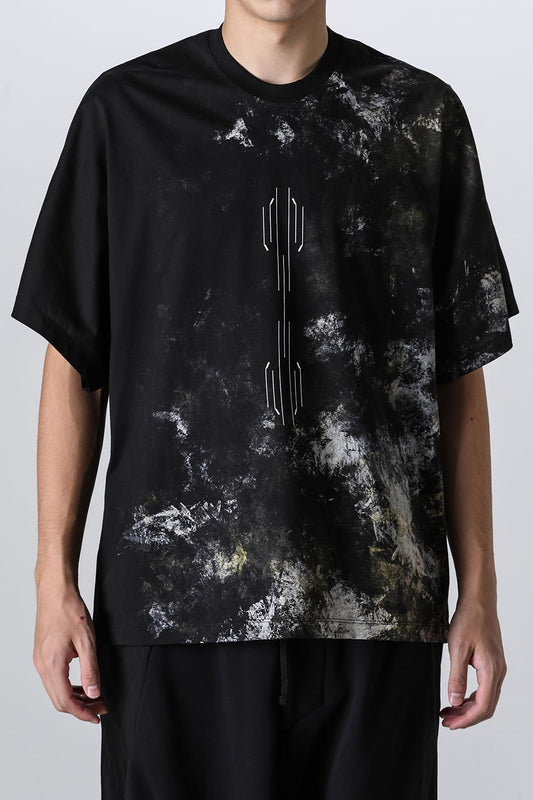 Cotton SZ Jersey Print T-Shirt Black