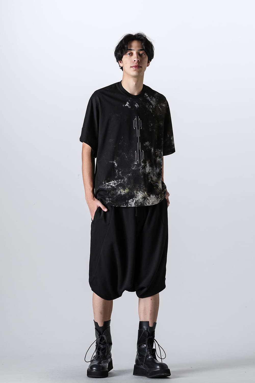 Cotton SZ Jersey Print T-Shirt Black