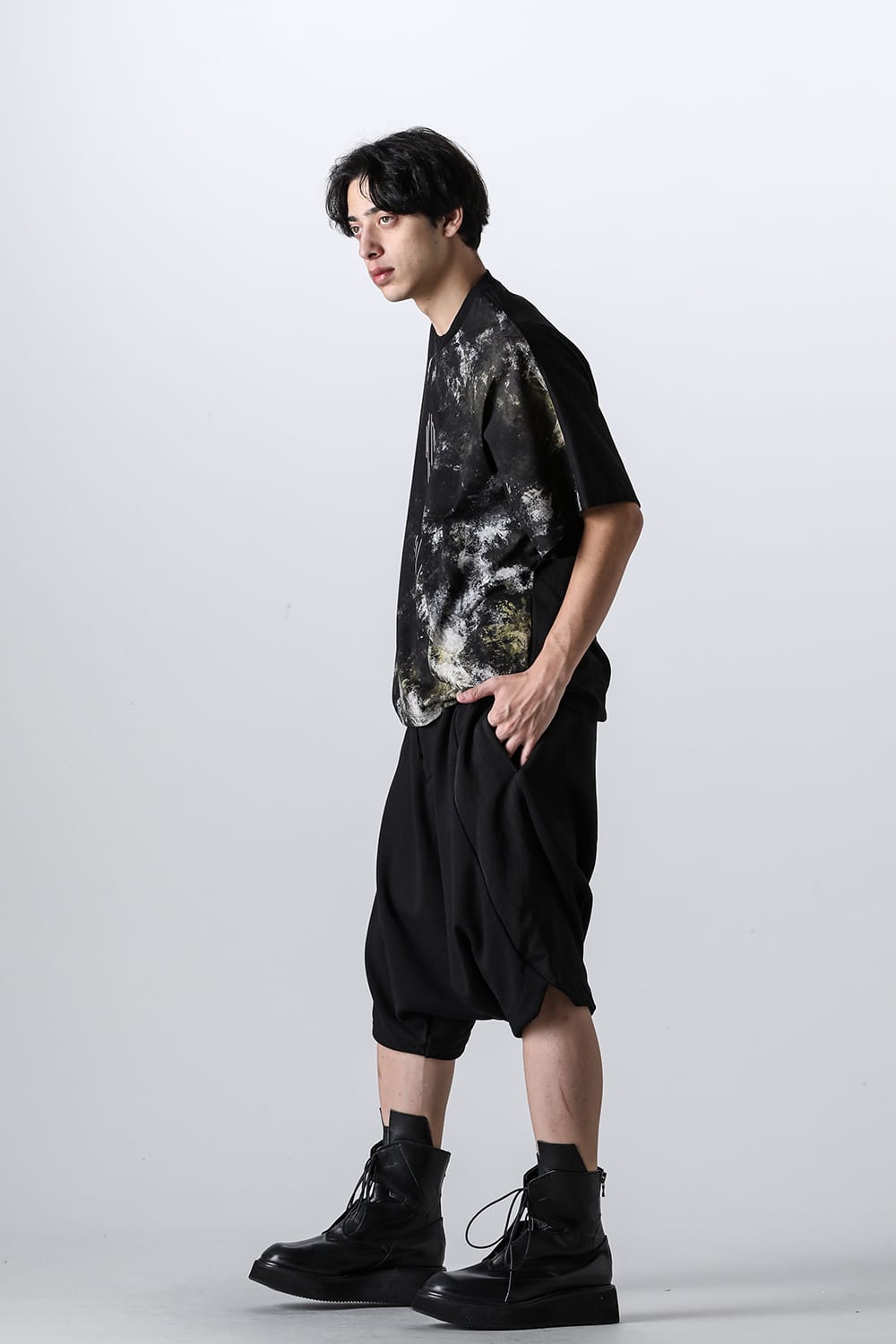 Cotton SZ Jersey Print T-Shirt Black