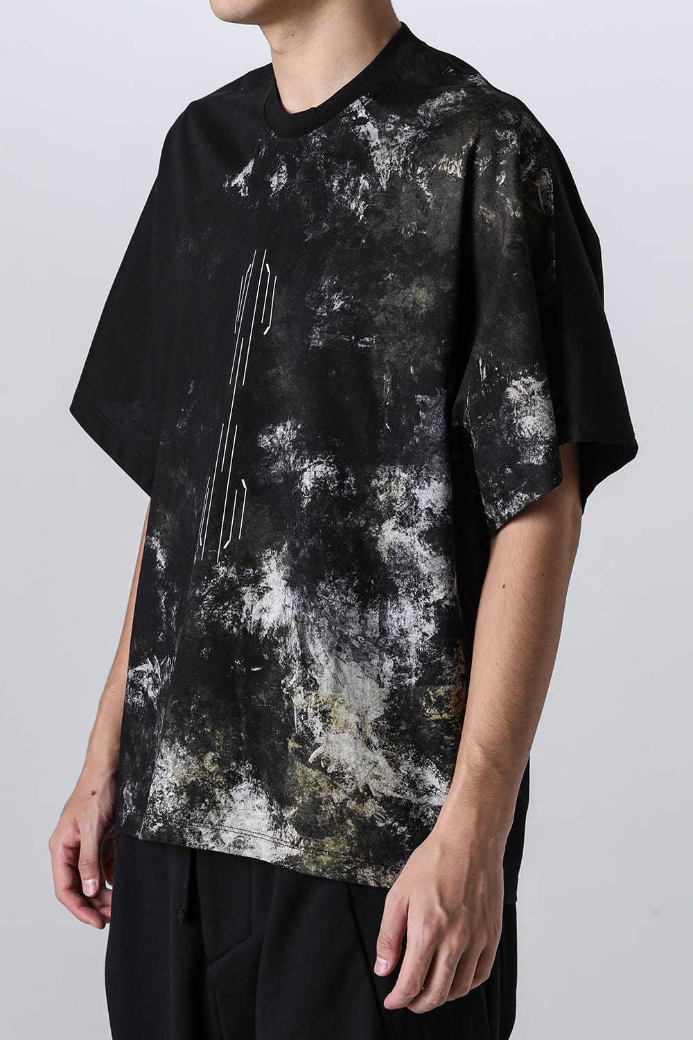 Cotton SZ Jersey Print T-Shirt Black