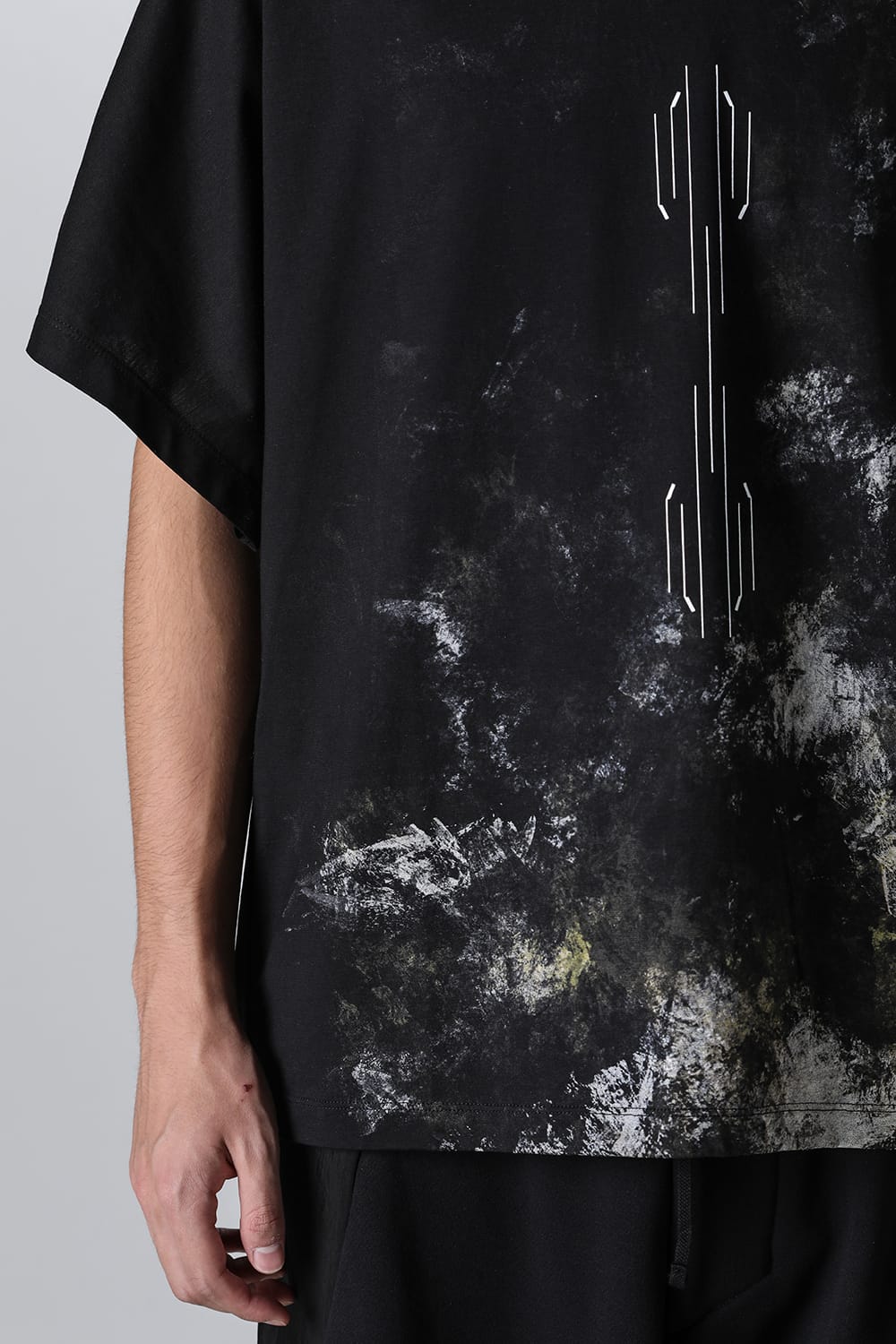 Cotton SZ Jersey Print T-Shirt Black