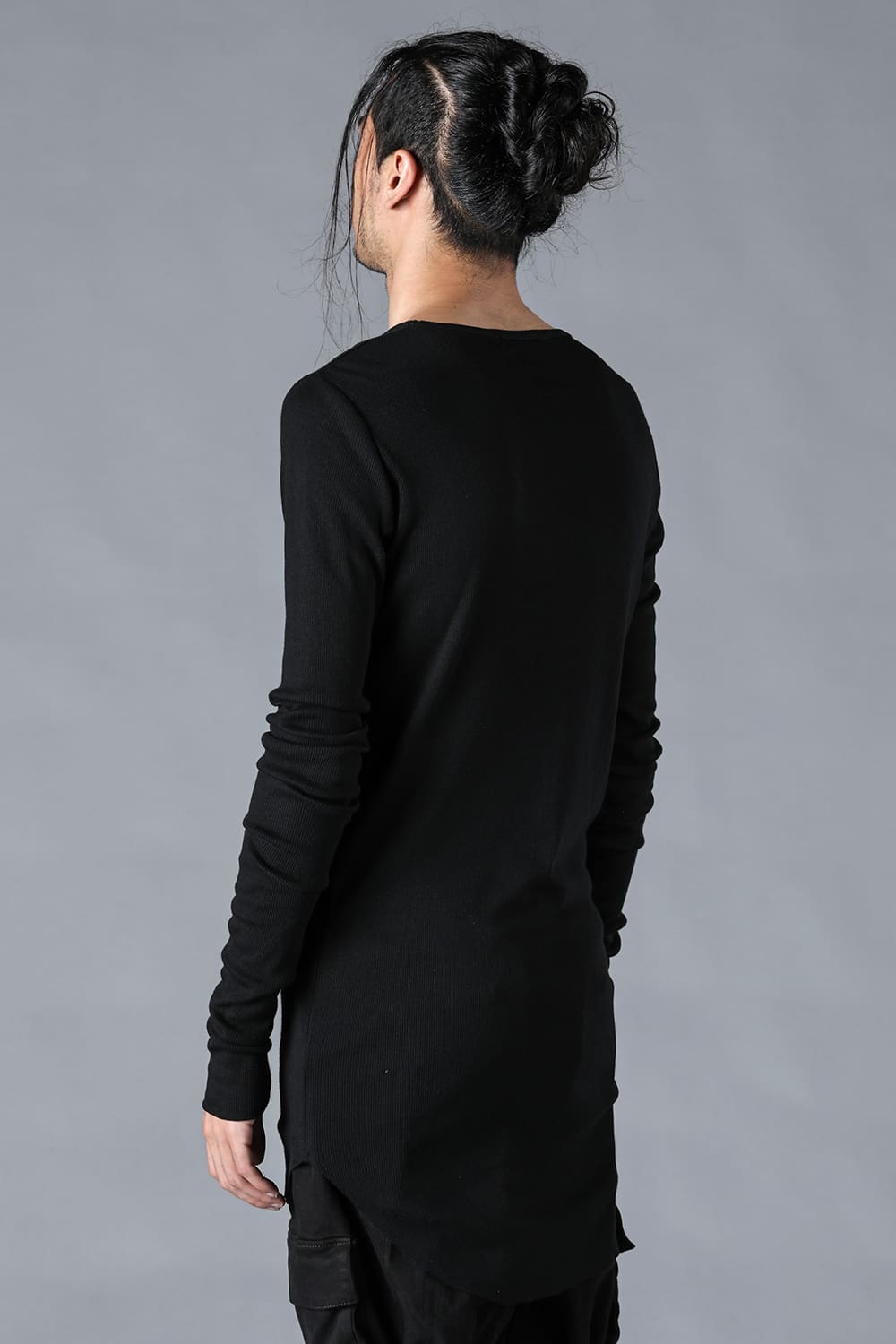 Modal x Cotton Ribbed Terry Robe Sleeve T-Shirt