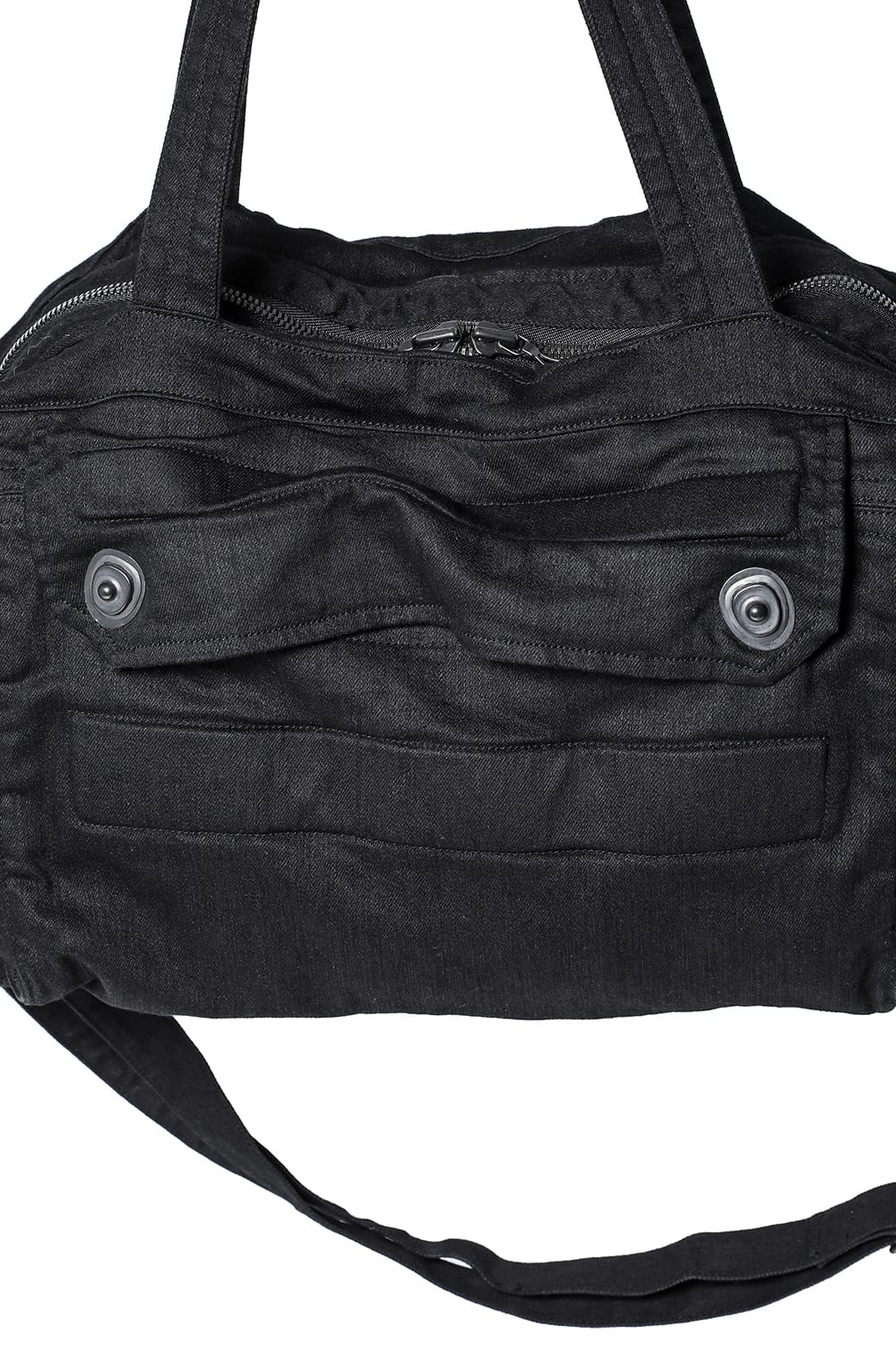 10.5oz Stretch Denim Gas Mask Boston Bag