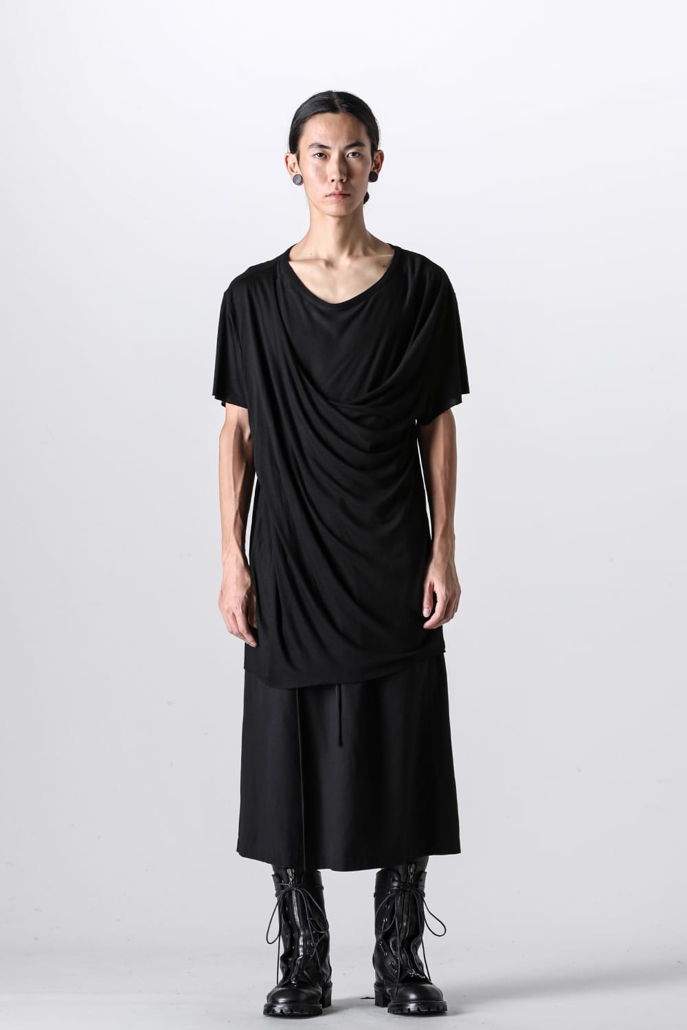 Rayon / Silk Jersey Drape Neck Cut & Sewn