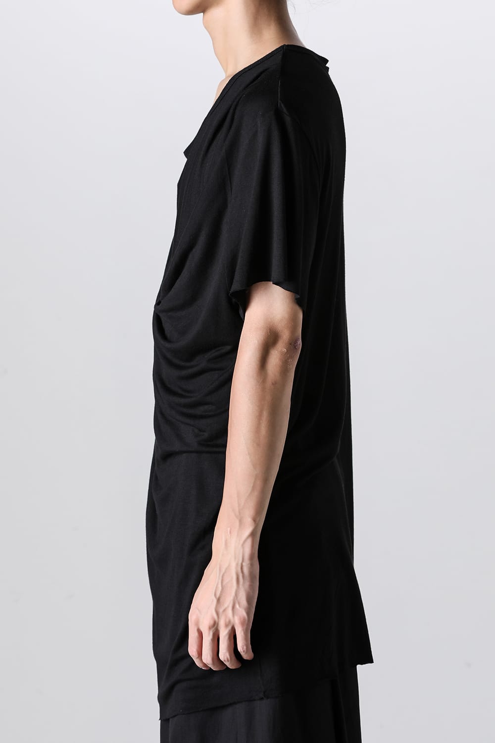 Rayon / Silk Jersey Drape Neck Cut & Sewn