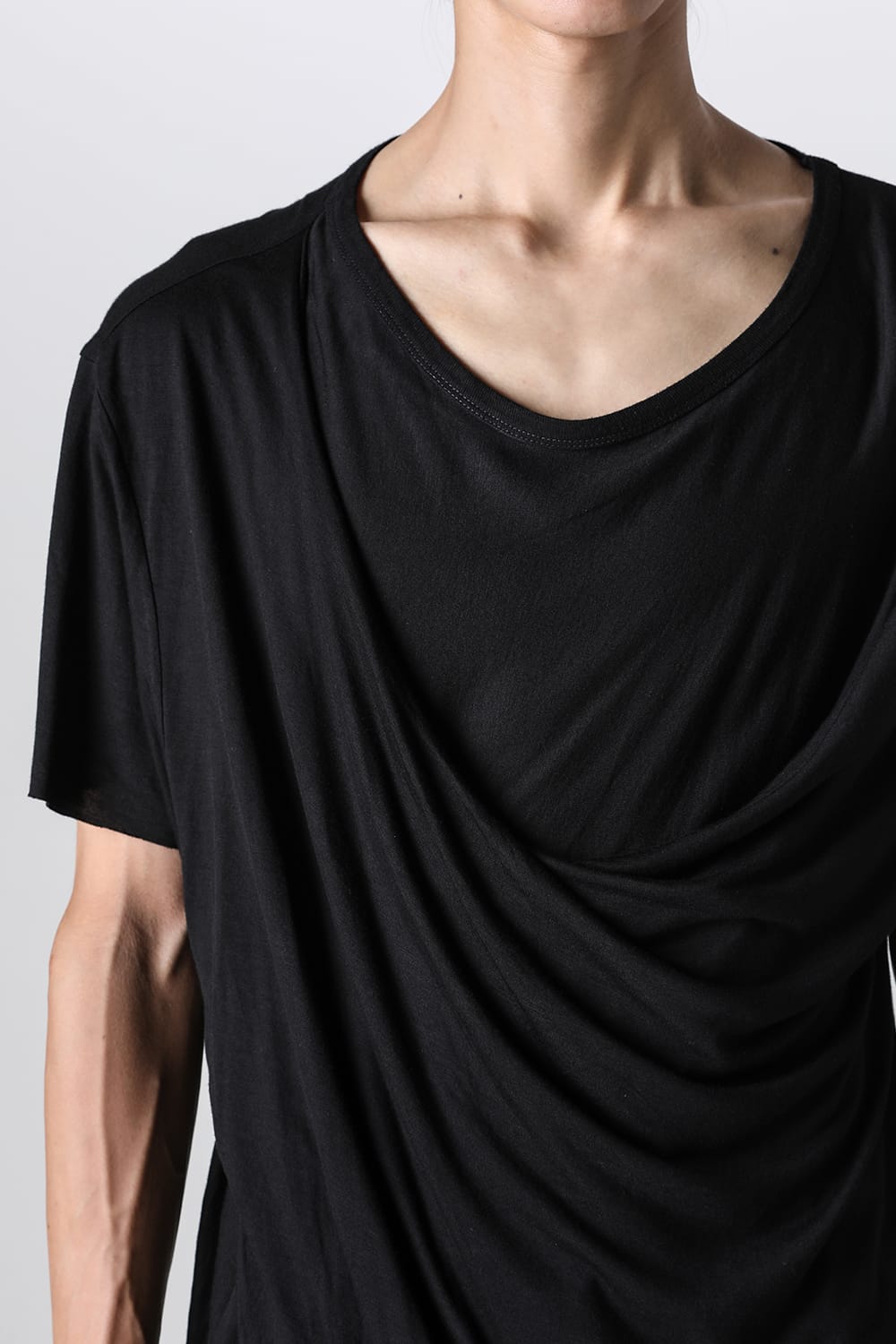 Rayon / Silk Jersey Drape Neck Cut & Sewn