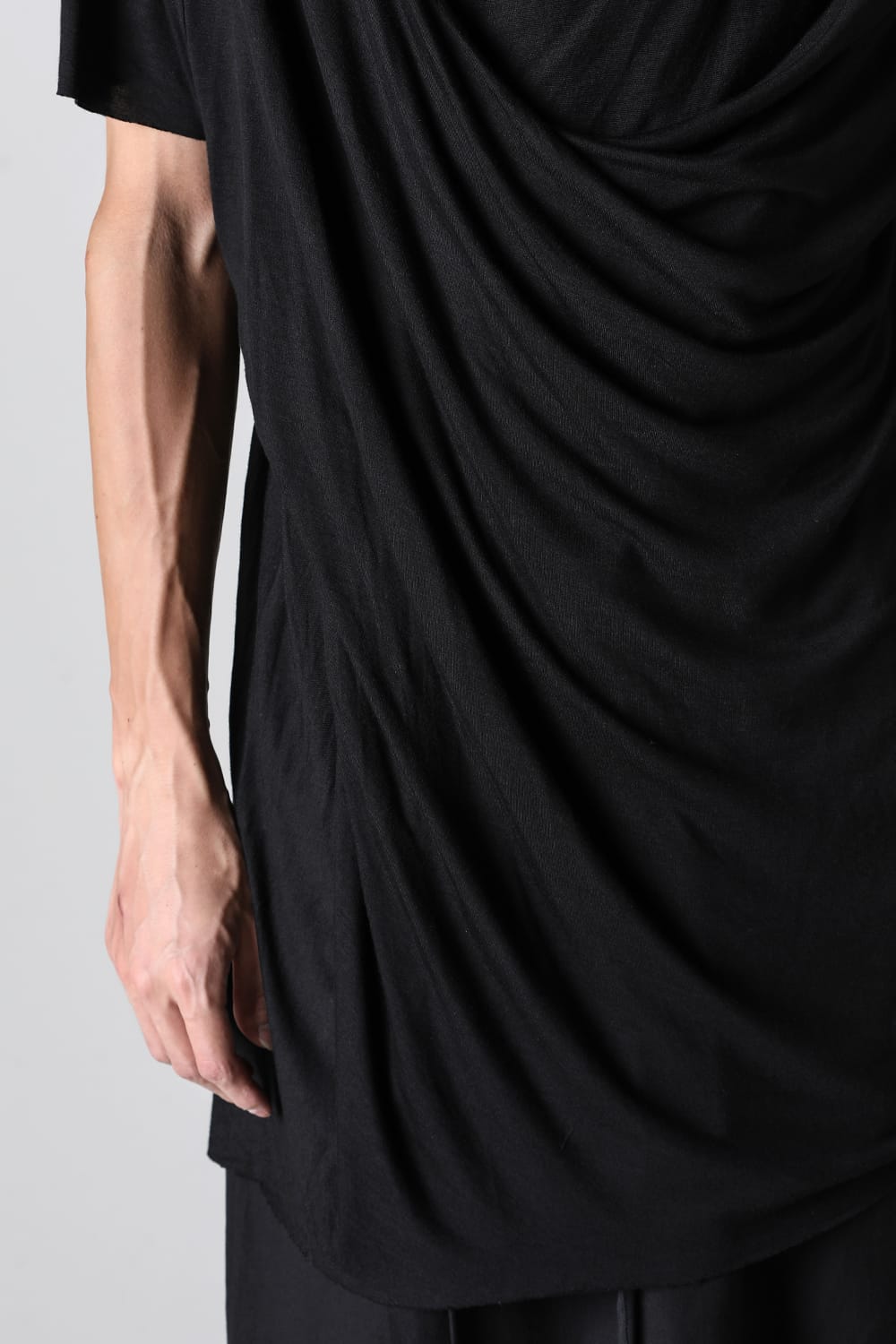 Rayon / Silk Jersey Drape Neck Cut & Sewn