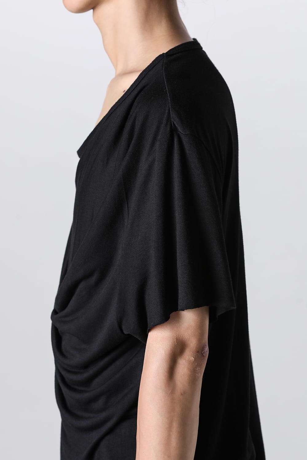 Rayon / Silk Jersey Drape Neck Cut & Sewn