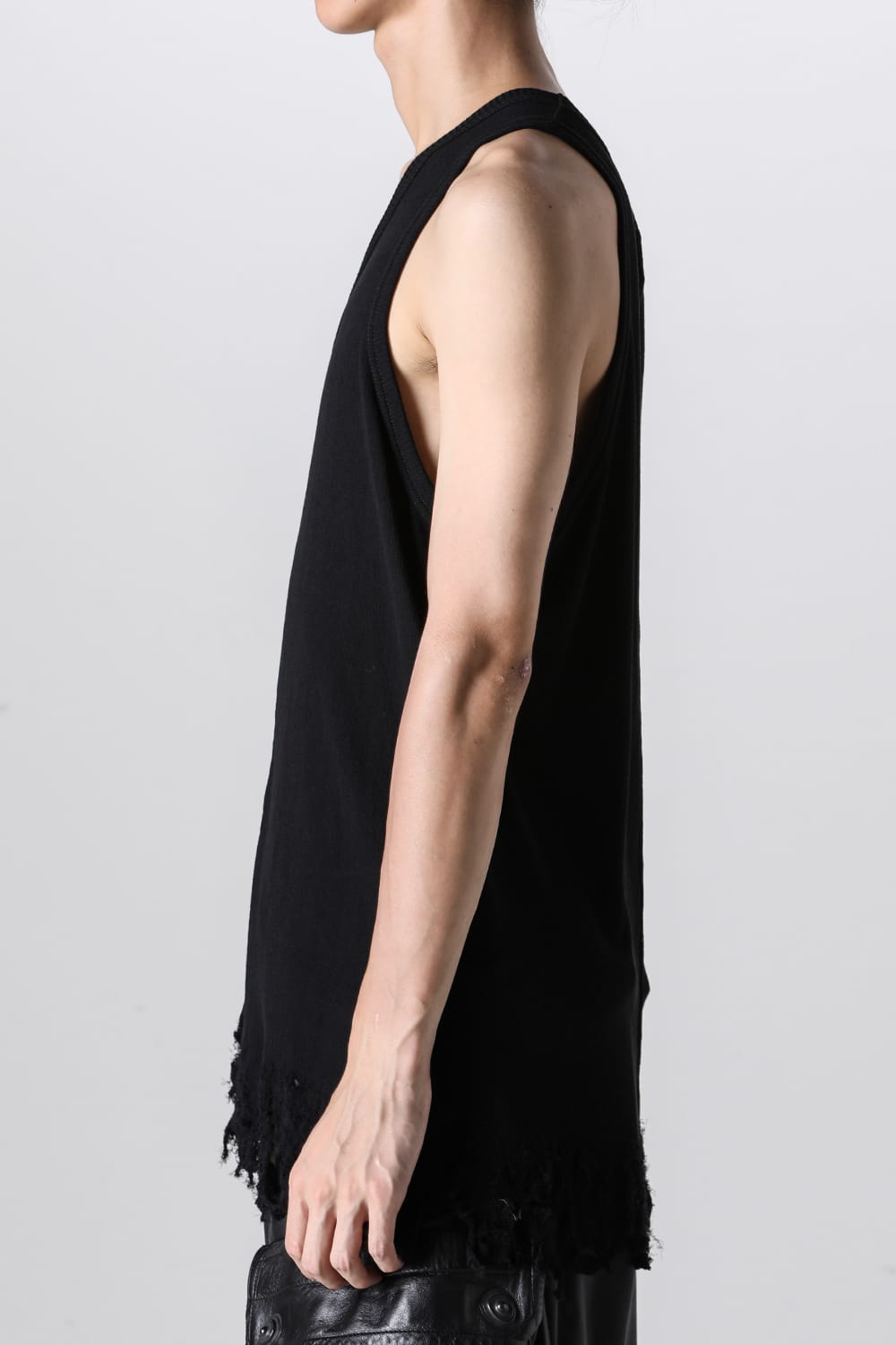 Cotton Rib Damage Tank Top