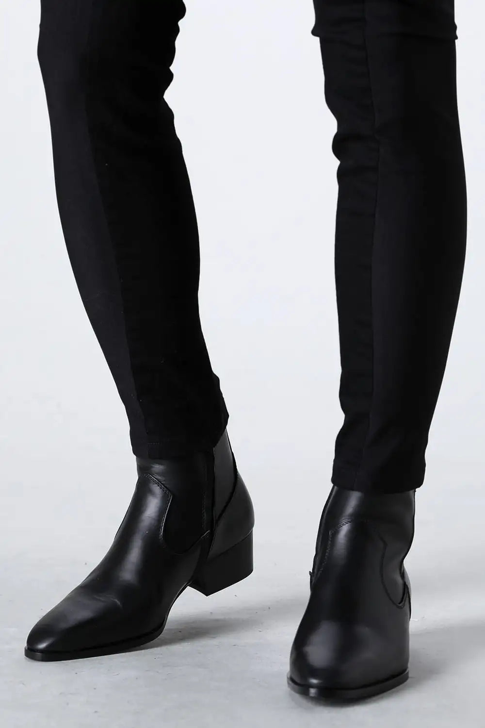 Kip Skin Heel Boots 1.8inch