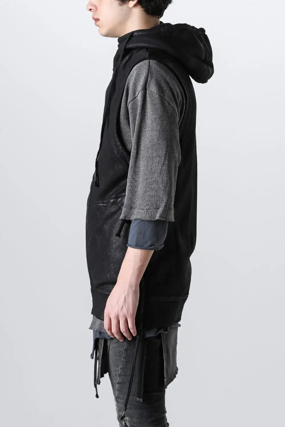 Untwisted Fleece-Line Coate Hooded Vest