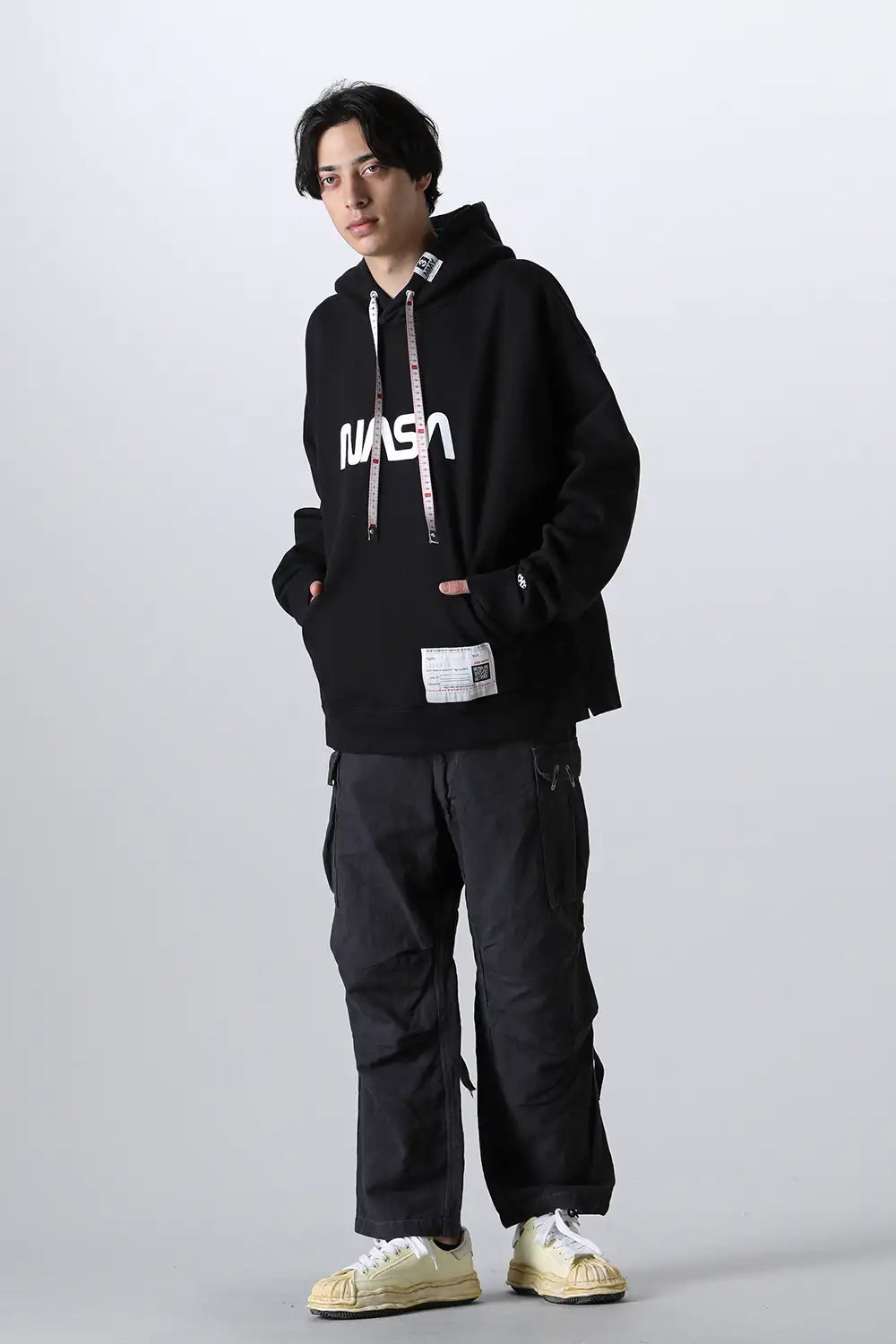 NASA Printed Hoodie Black