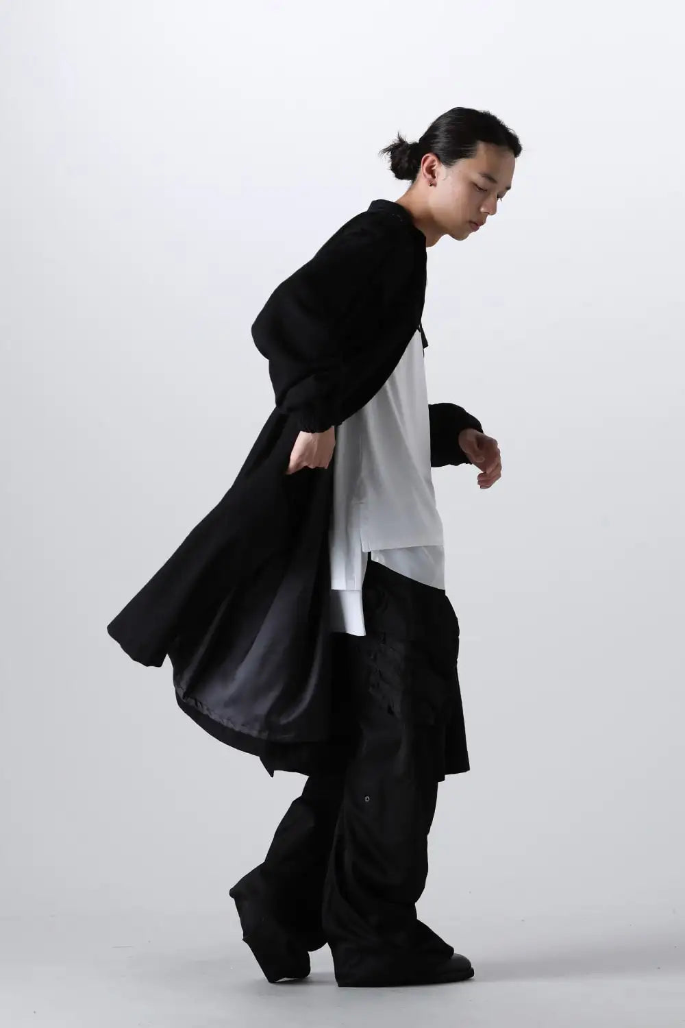 Stand Collar Drape Coat