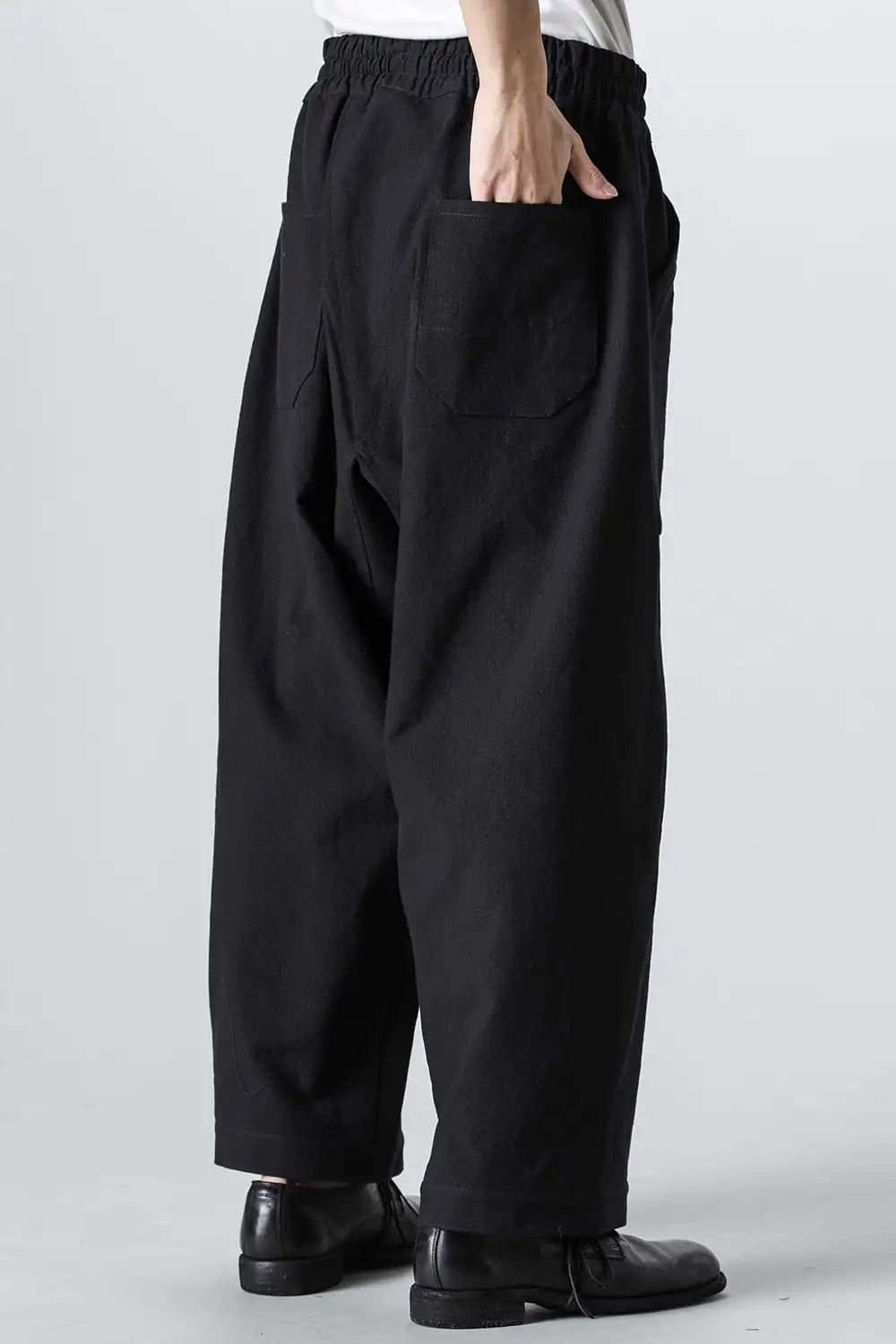 TROUSERS#80 Coarse Dense Twill Black