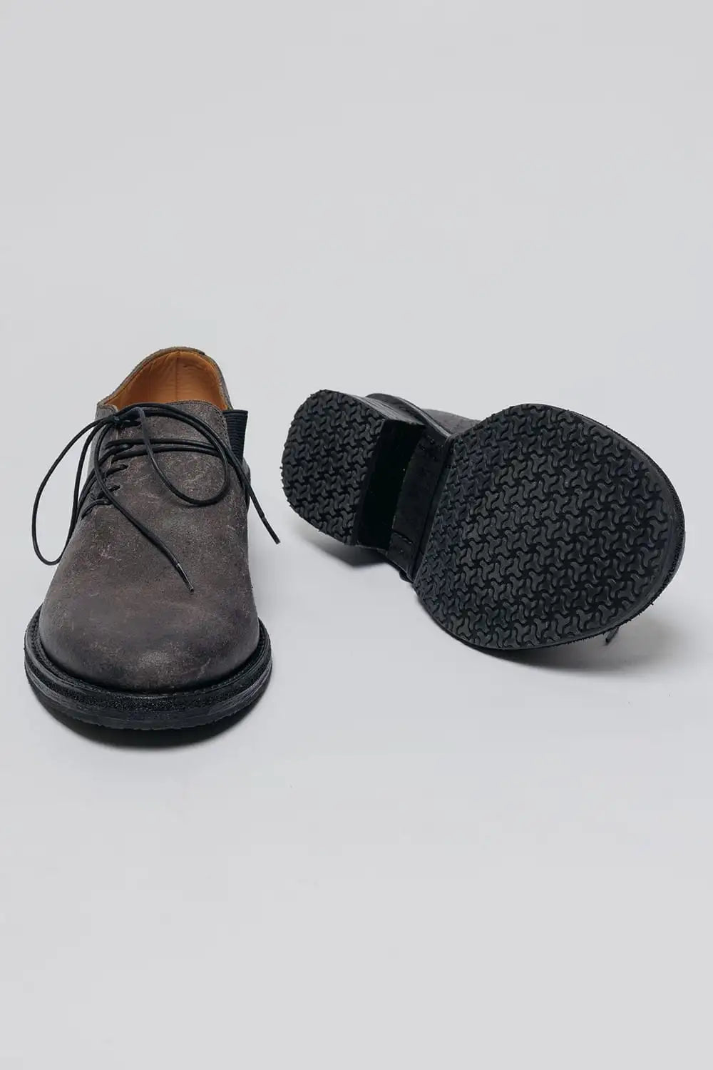 Diagonal Lace-up Derby Shoes  D.Gray