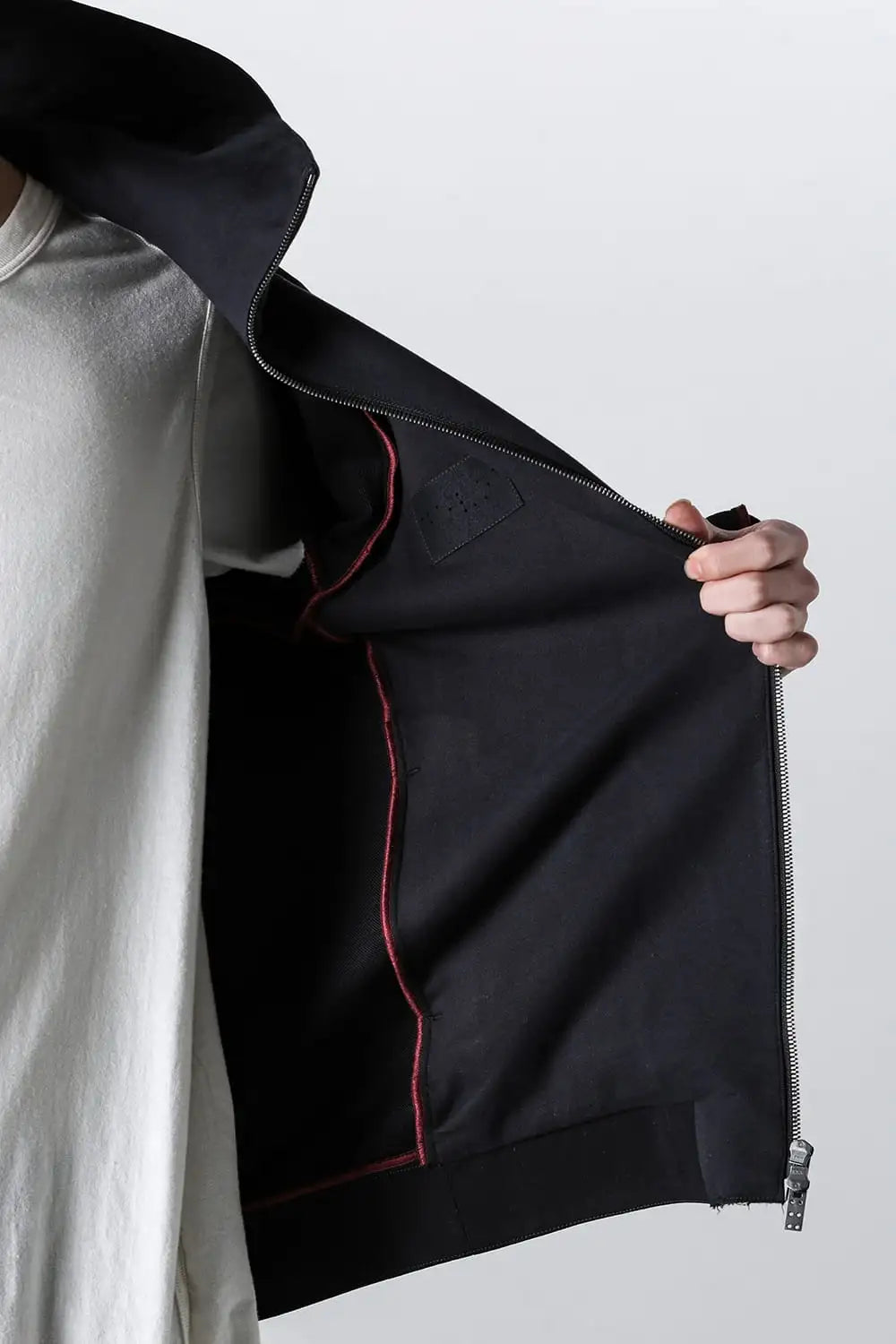 Hooded jacket stretch jersey