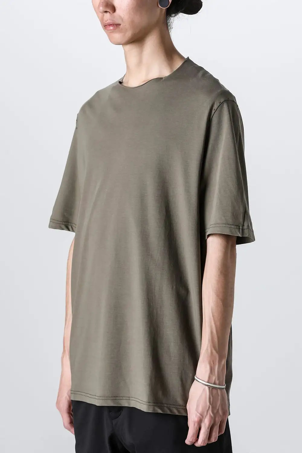 Short sleeve high twist jersey Olive