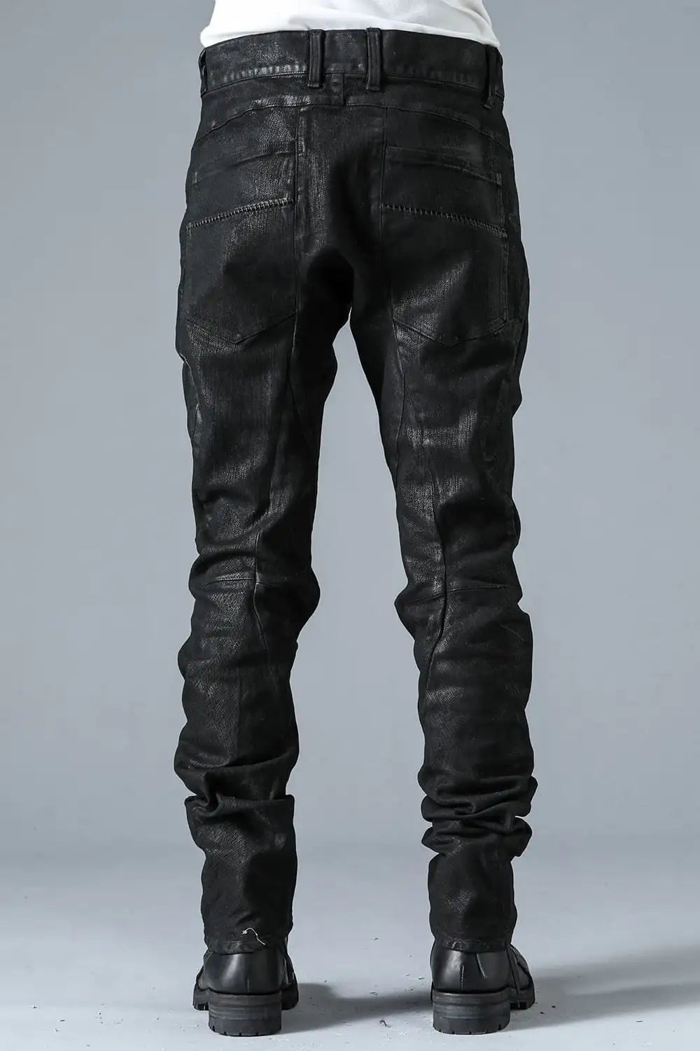 Product Coated Stretch Denim Overlock Twist Curve Slim Pants