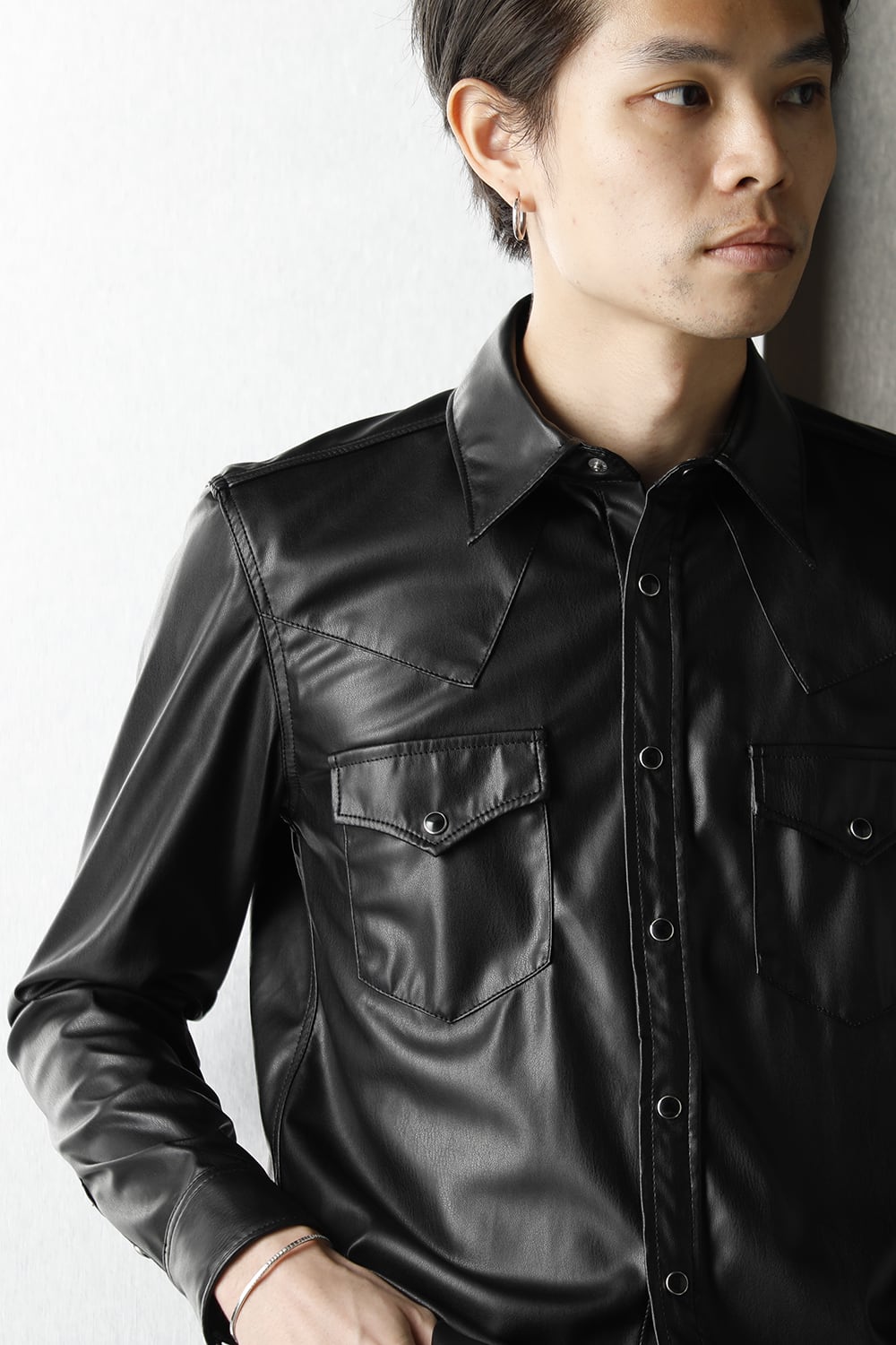 Fake Leather Shirt