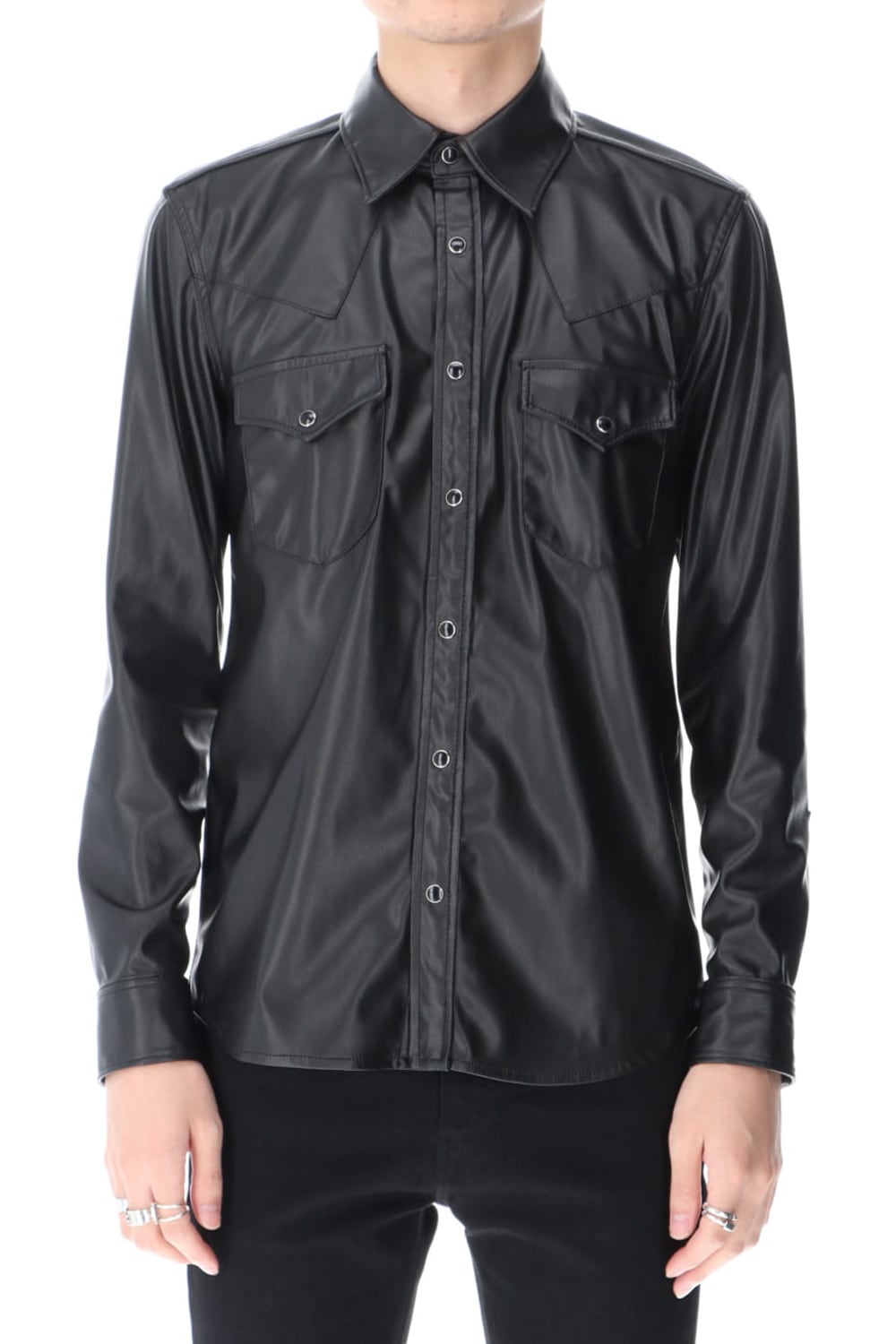 Fake Leather Shirt