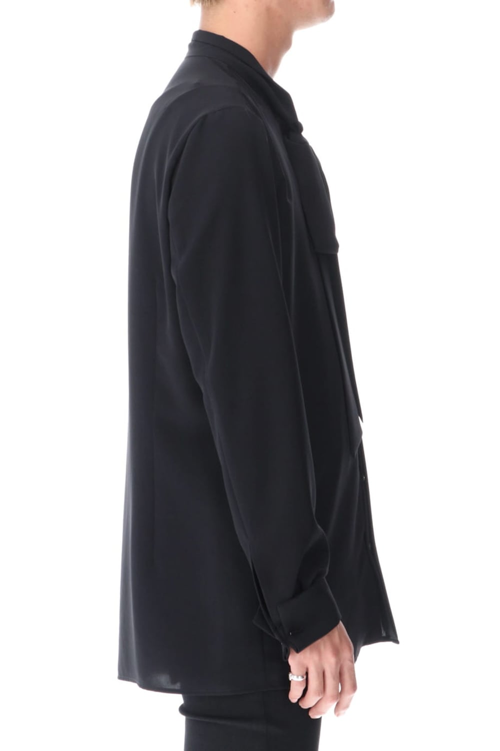 リボンシャツ ブラック