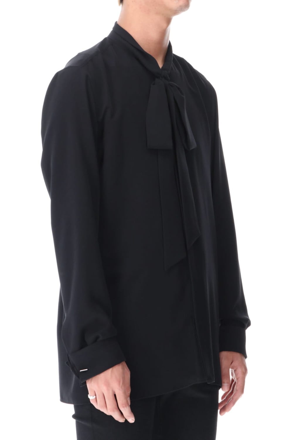 リボンシャツ ブラック