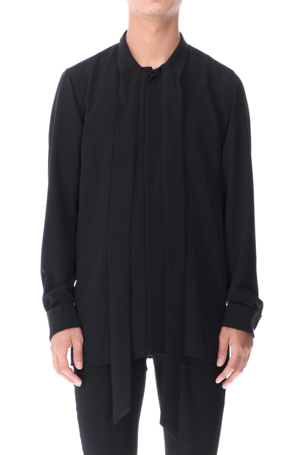 リボンシャツ ブラック