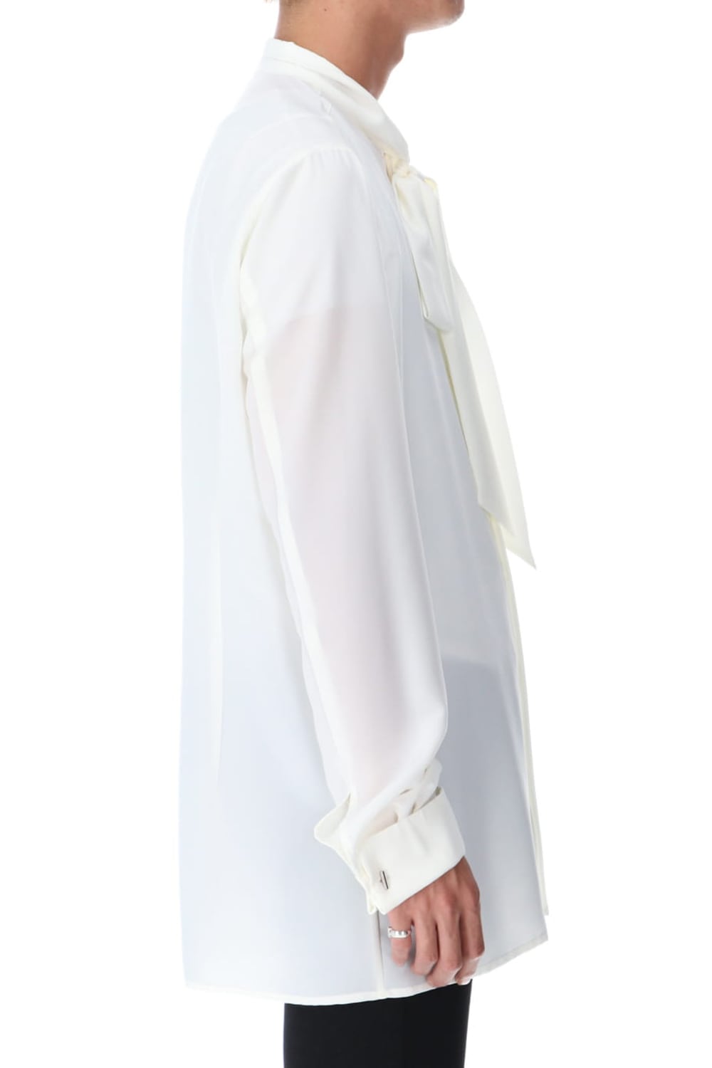 リボンシャツ オフホワイト