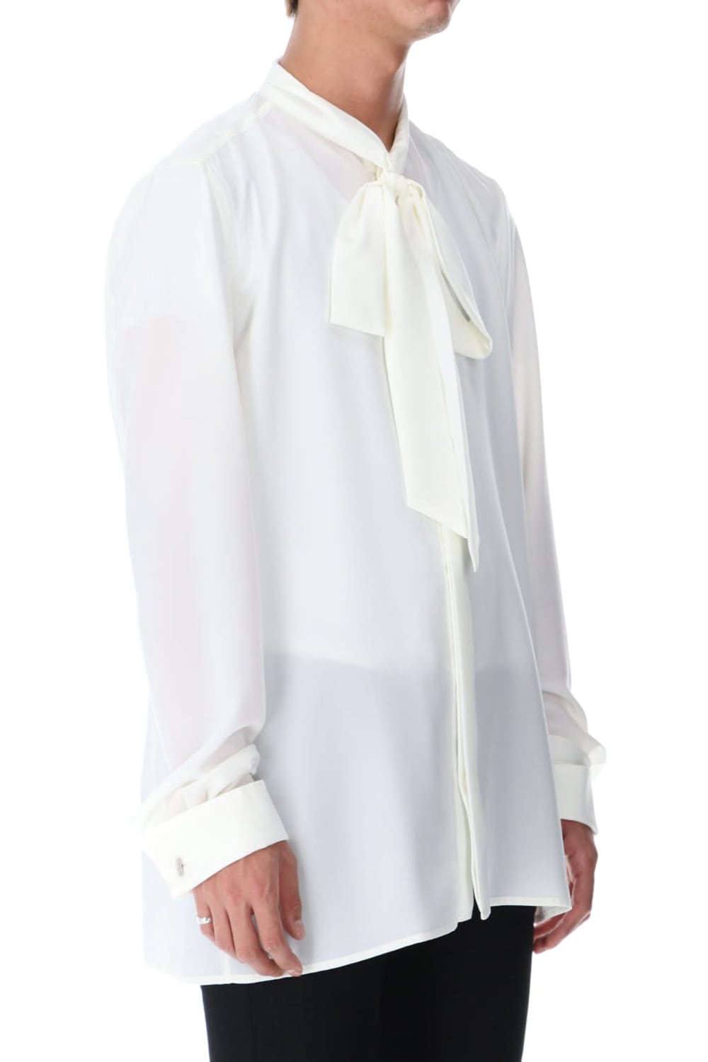 リボンシャツ オフホワイト