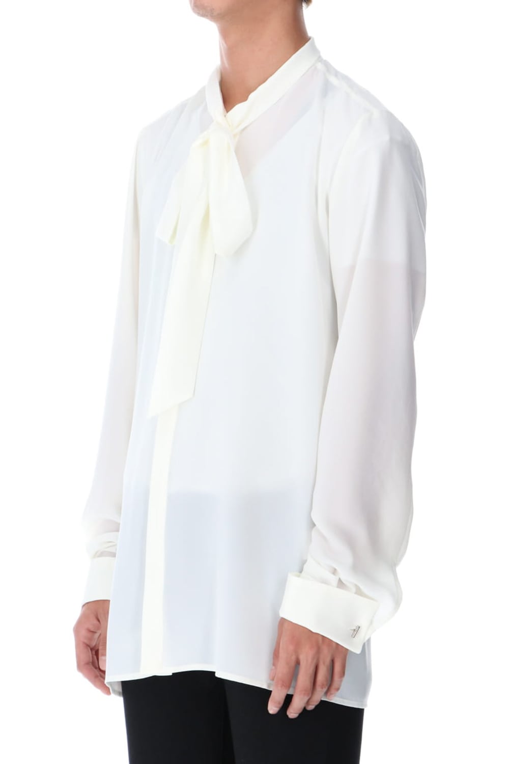 リボンシャツ オフホワイト