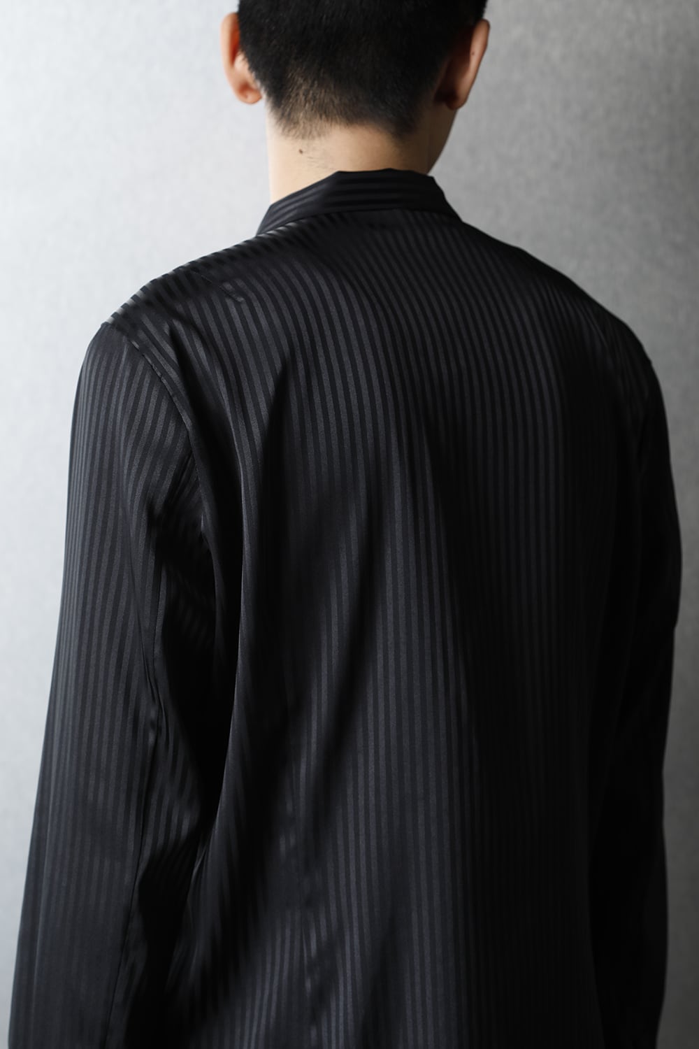 Stripe Ribbon Shirt Black