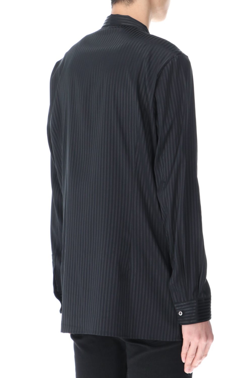 Stripe Ribbon Shirt Black