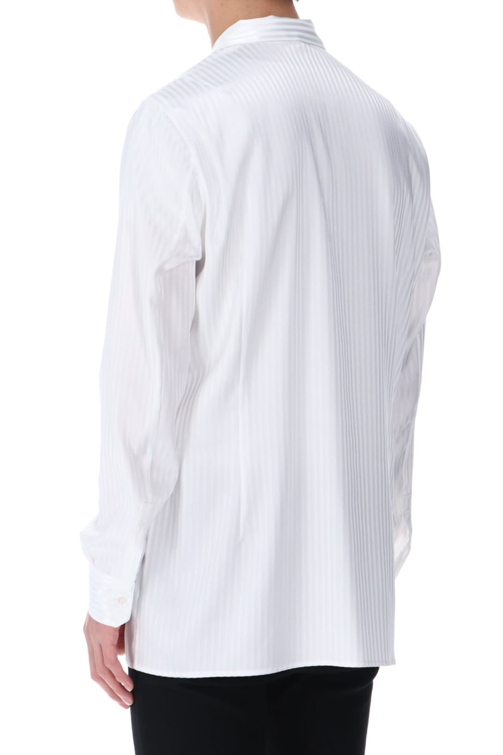 Stripe Ribbon Shirt White