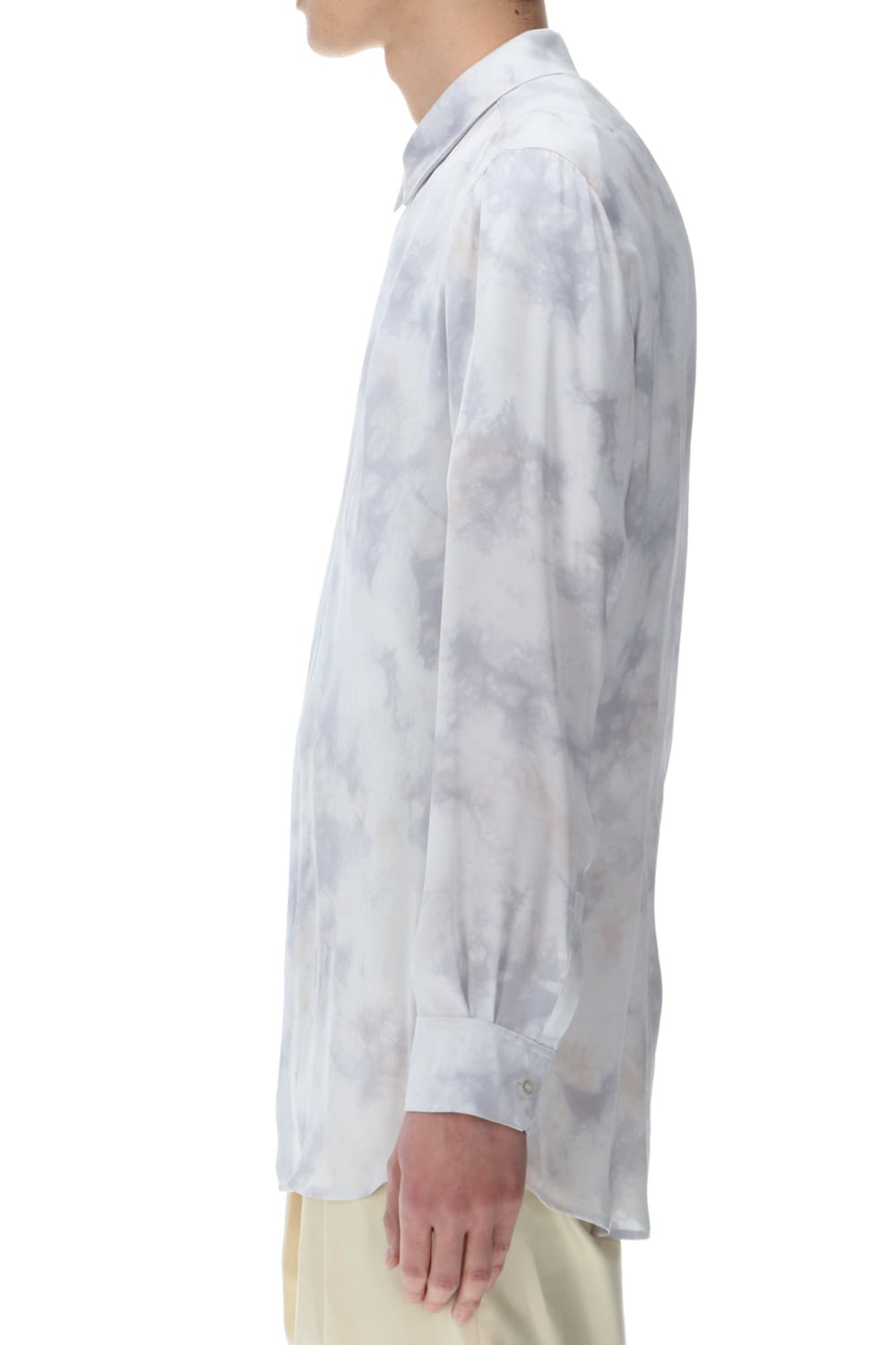 サテンマーブルプリントシャツ ザックスマーブル